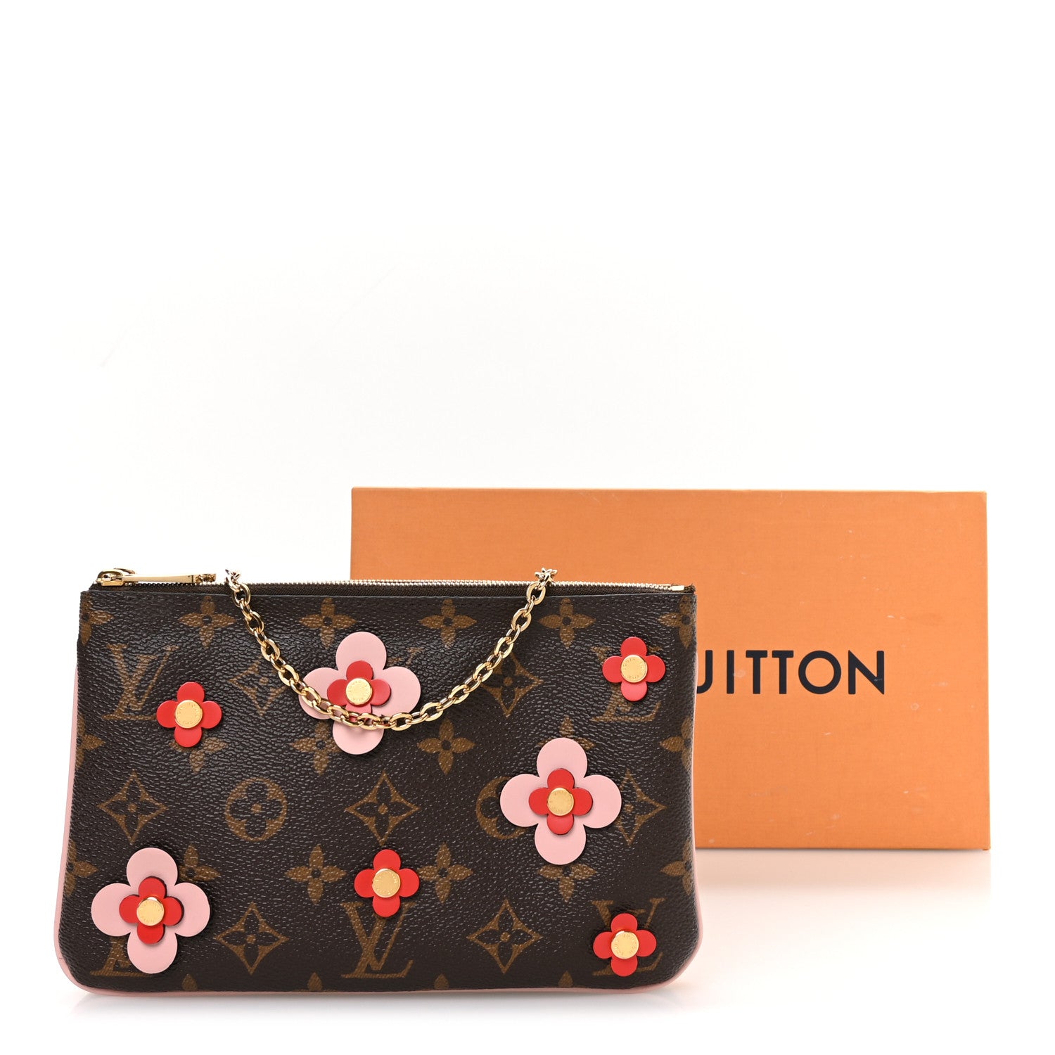 Monogram Blooming Flowers Double Zip Pochette