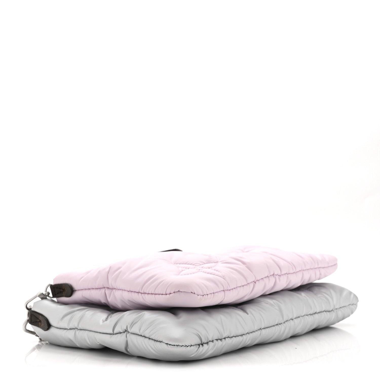 Econyl Monogram Pillow Maxi Multi Pochette Accessories Silver Pale Pink