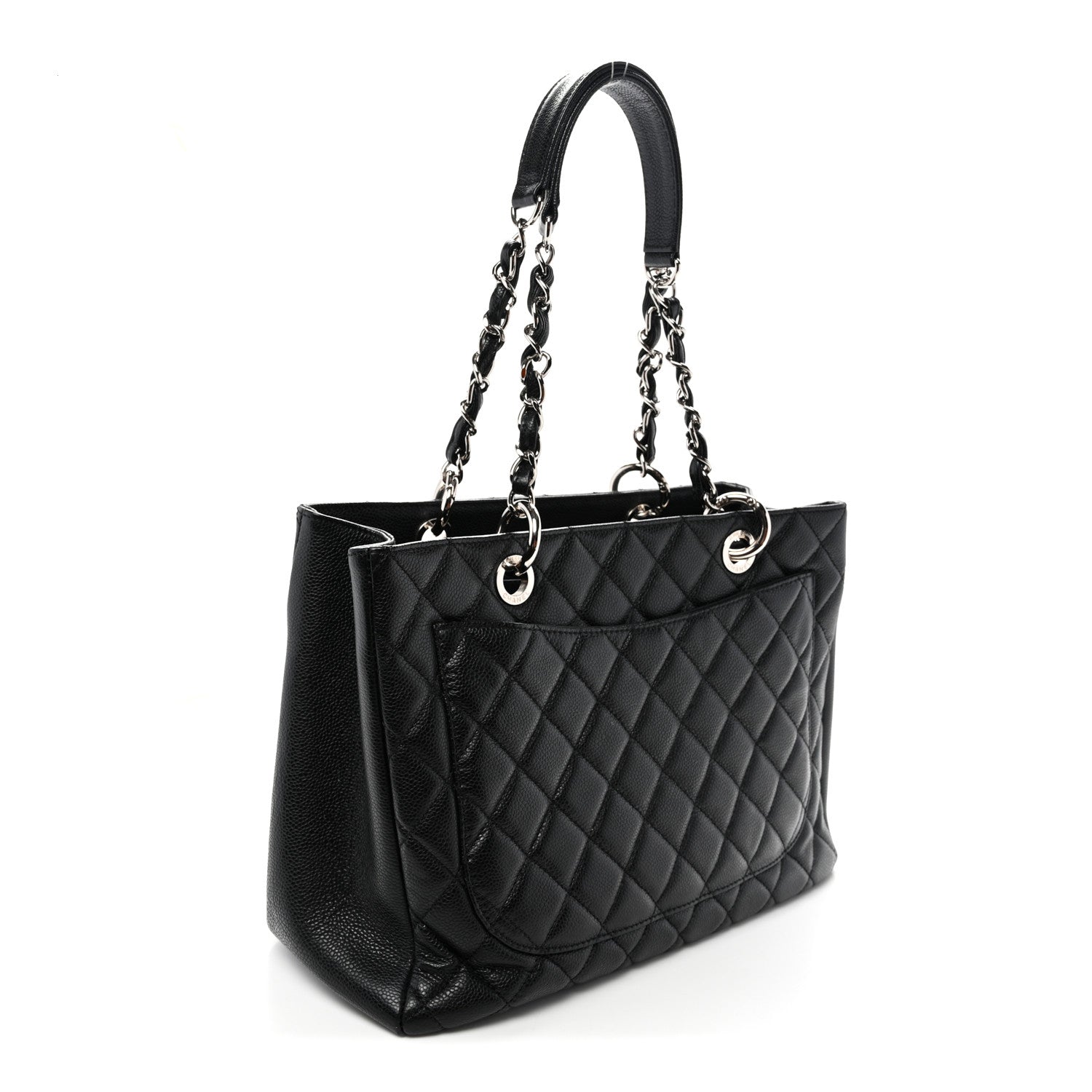 Caviar Quilted Grand Shopping Tote GST Black