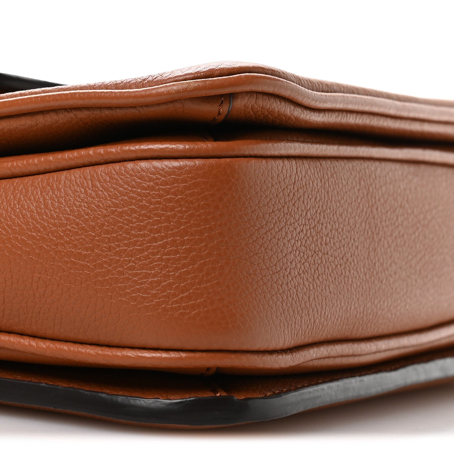 Grained Calfskin Lockme Oxford Cognac