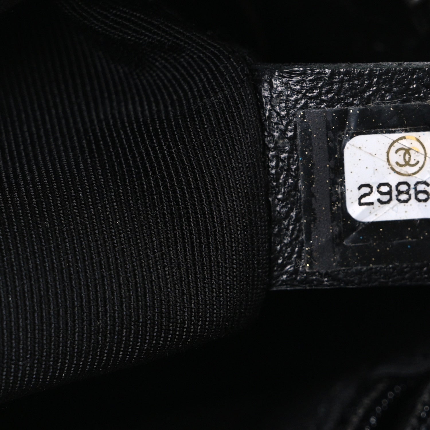 Metallic Lambskin Signe Bowling Bag Black