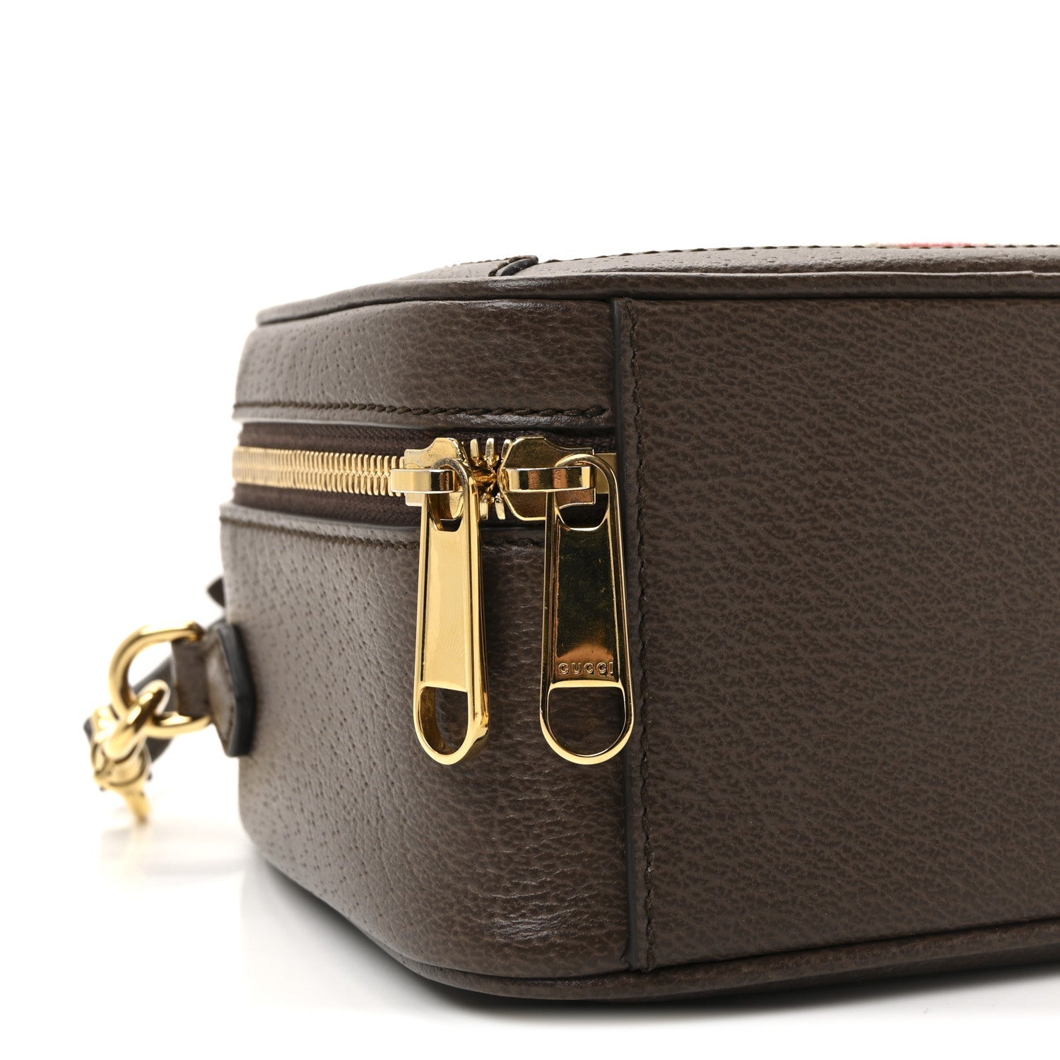 GG Supreme Monogram Textured Dollar Calfskin Mini Ophidia Top Handle Square Shoulder Bag Beige Ebony New Acero