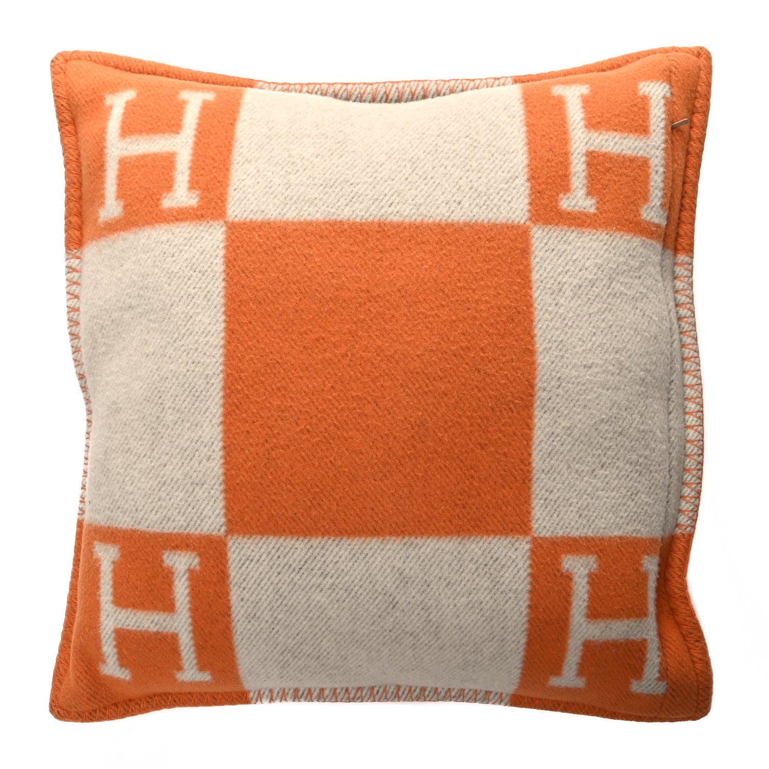 Wool Cashmere Avalon Pillow PM Ecru Potiron