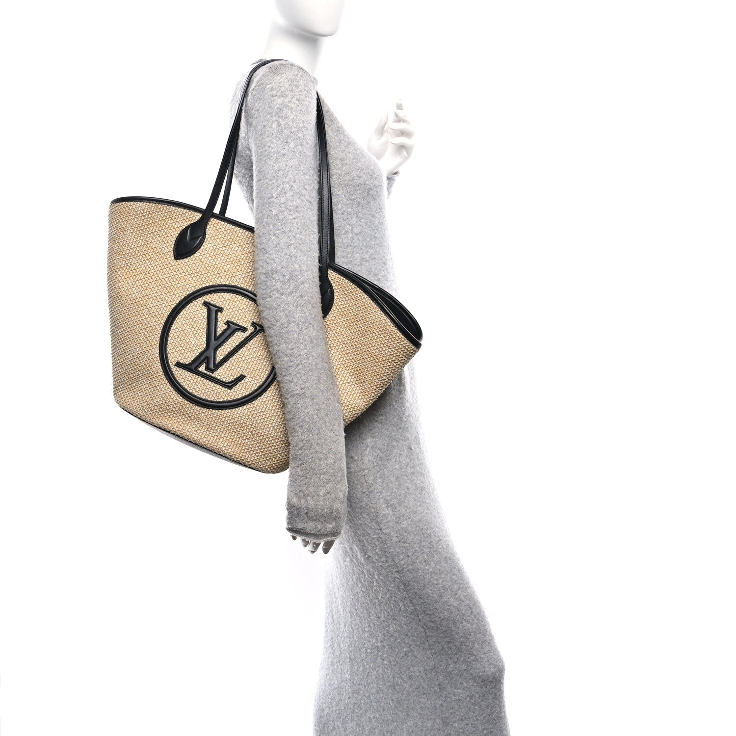 Raffia Saint Jacques Tote Black