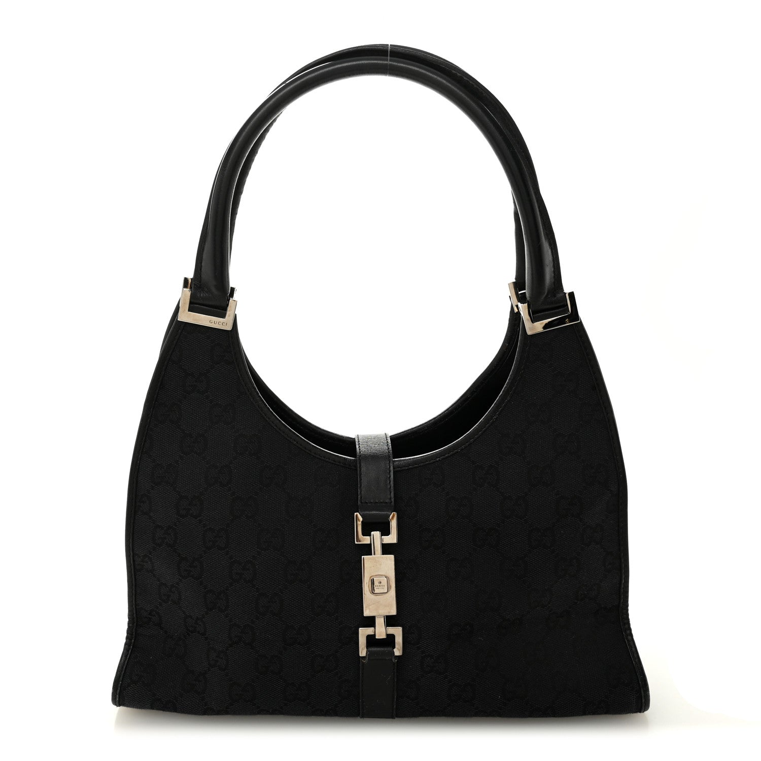 Monogram Bardot Shoulder Bag Black