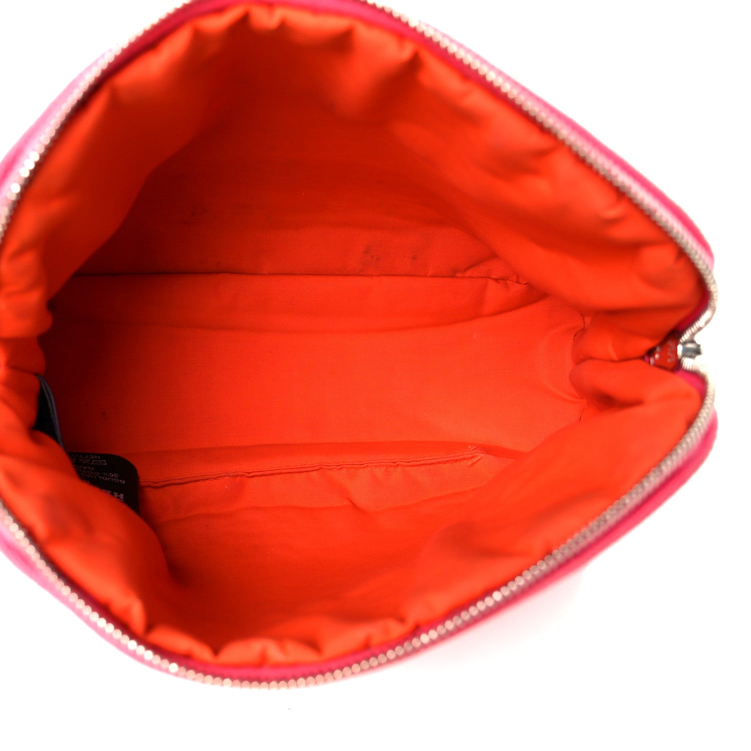 Cotton Canvas Mini Bolide Travel Cosmetic Pouch Hibiscus