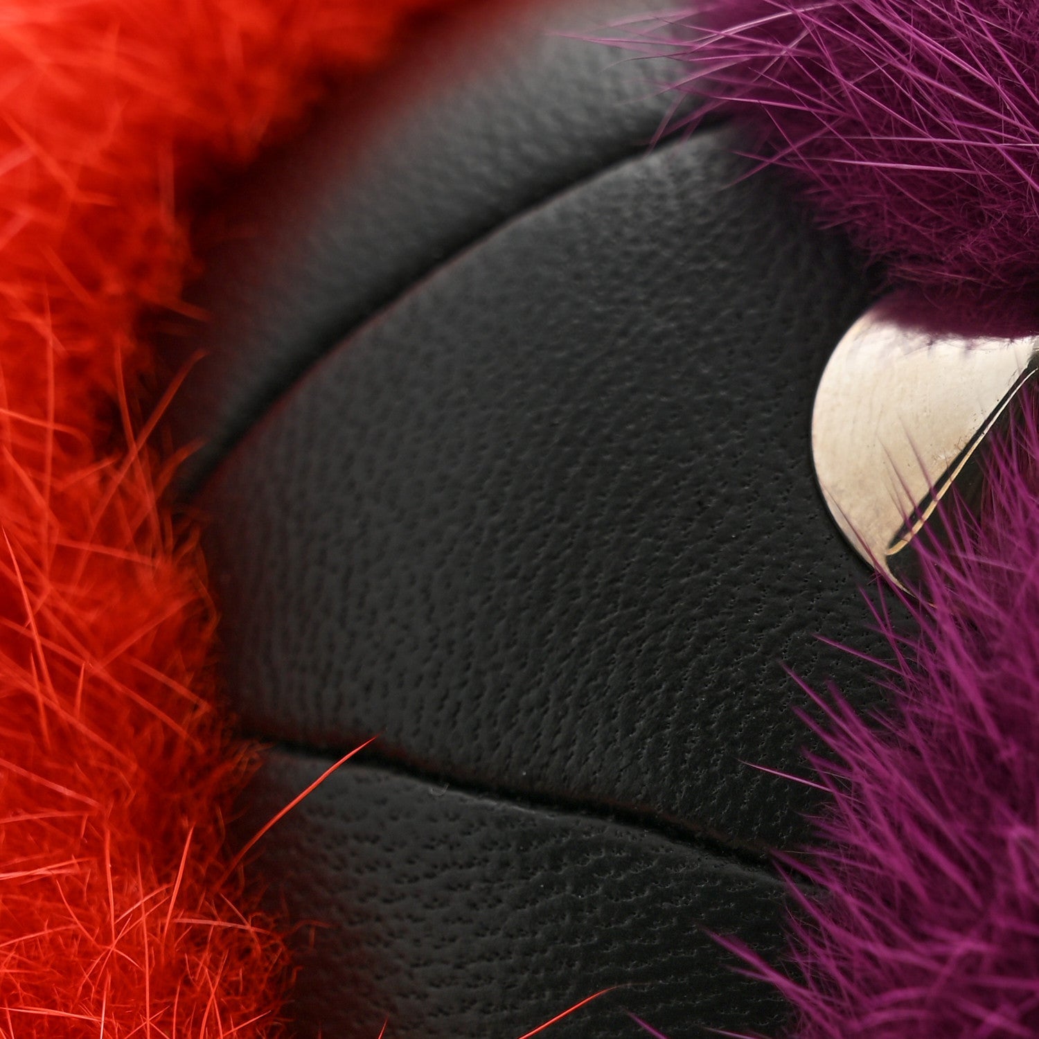 Mink Goat Fur QuTweet Funkyfur Bag Bug Charm Red