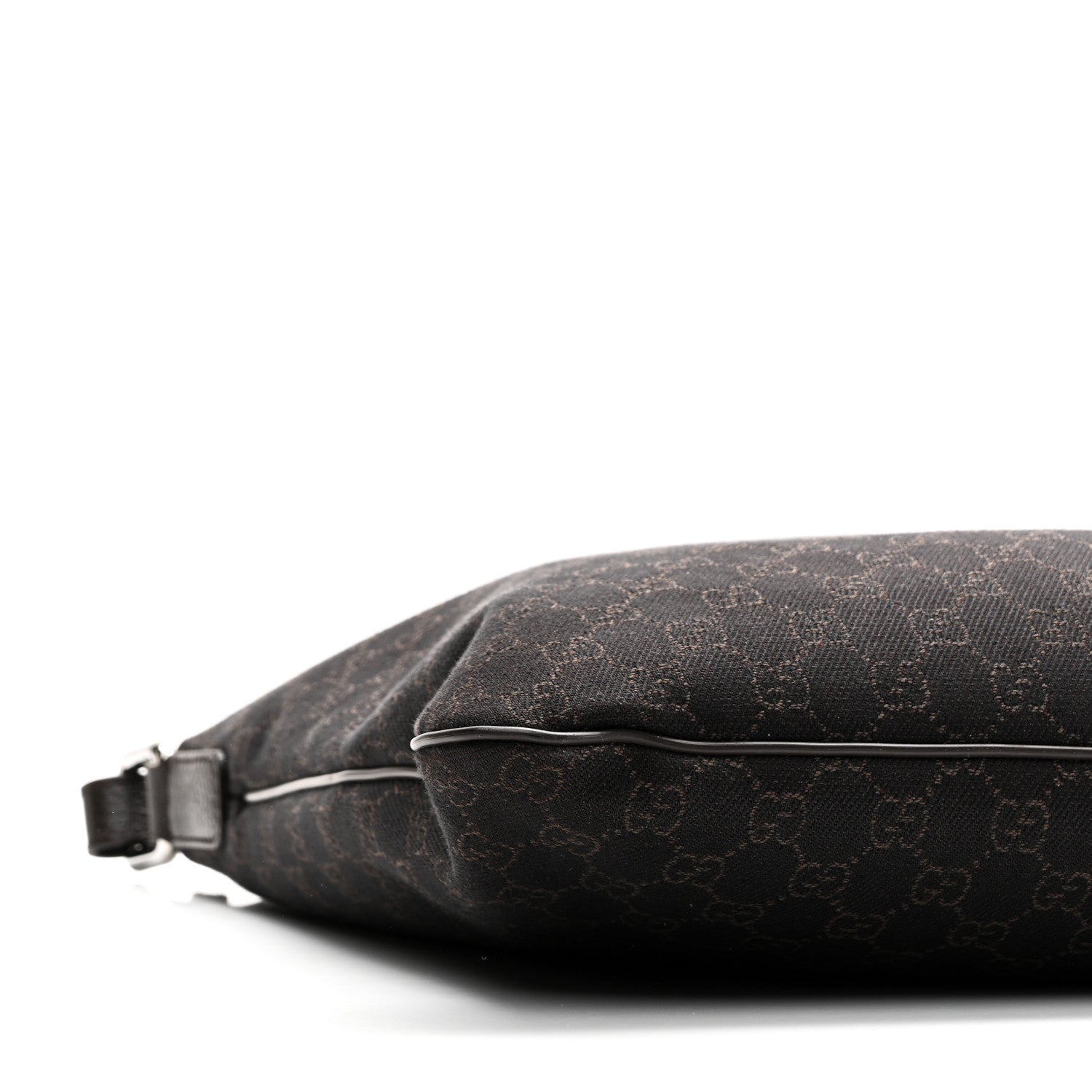 Nylon Monogram Messenger Bag  Dark Brown