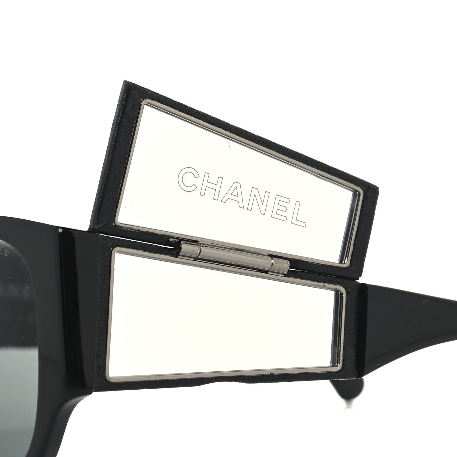 Lambskin Quilted CC Mirror Sunglasses 5202-Q Black
