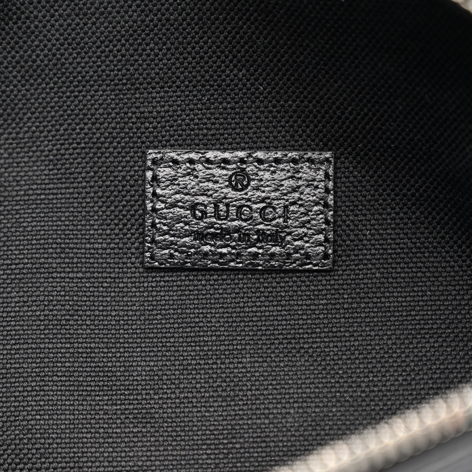 Monogram Jumbo GG Textured Dollar Calfskin Web Belt Bag Black