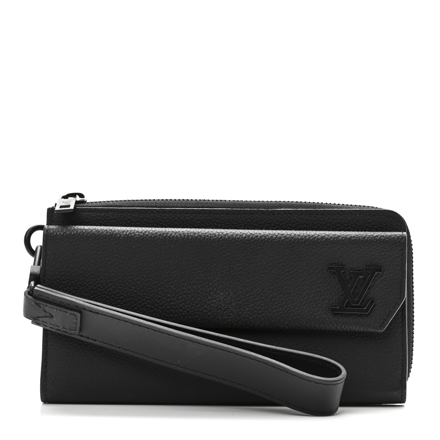 Grained Calfskin Aerogram Long Wallet Black
