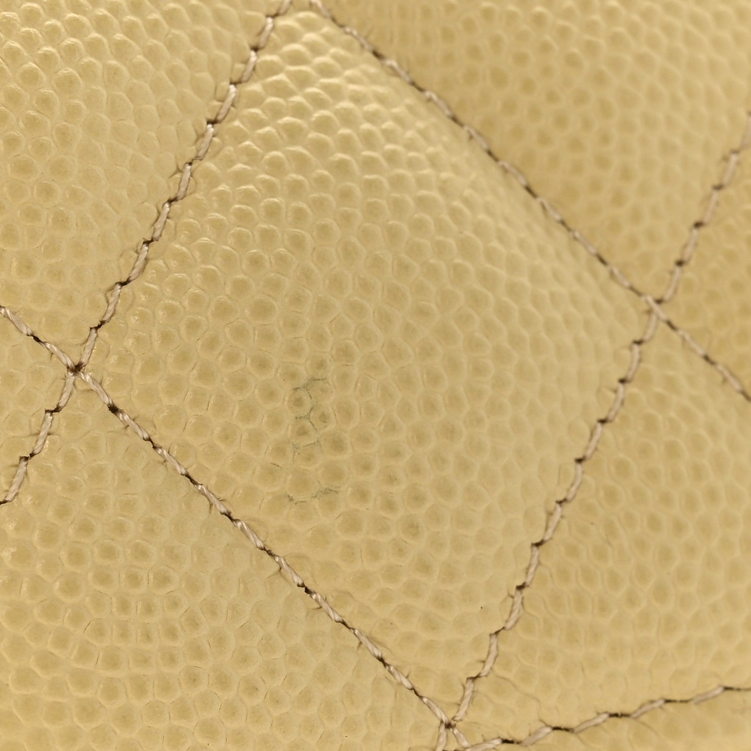 Caviar Quilted Compact Flap Wallet Yellow