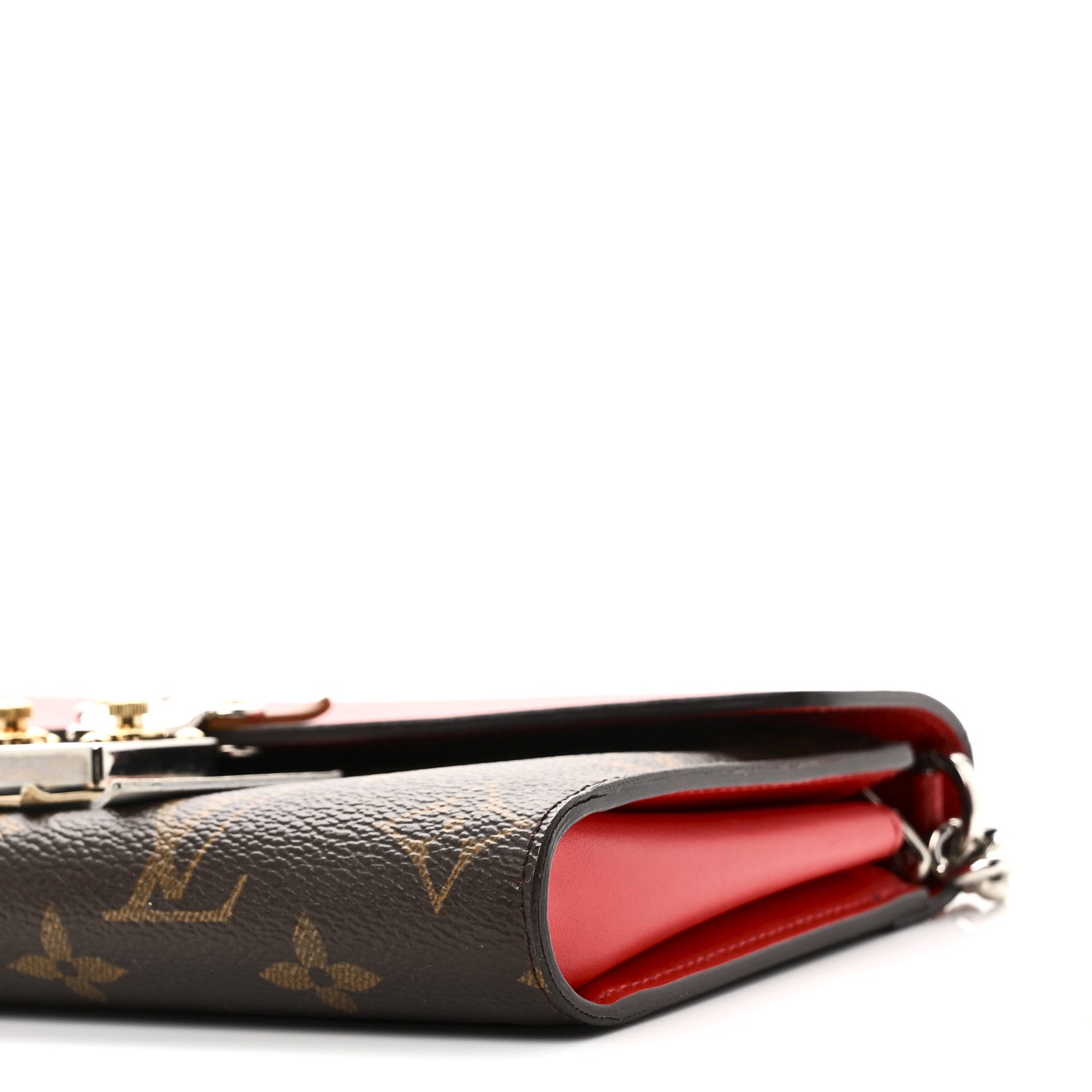 Monogram Tribal Mask Chain Wallet Rouge