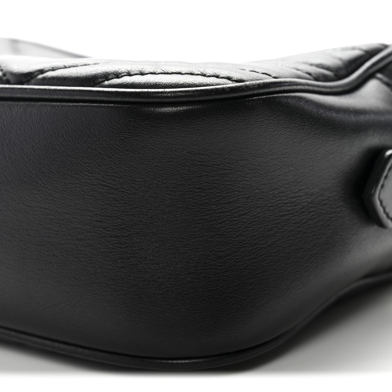Calfskin Matelasse Small GG Marmont Chain Shoulder Bag Black
