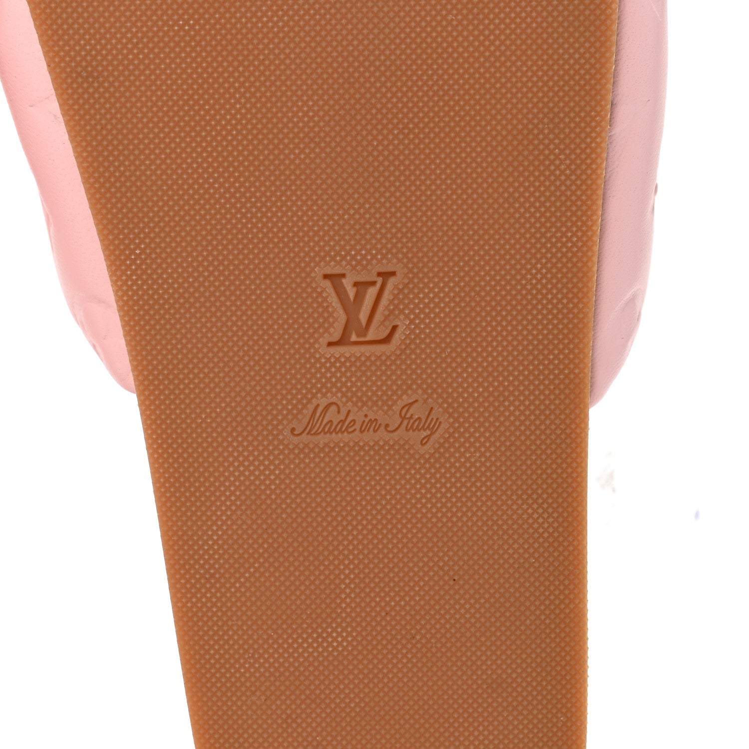 Lambskin Embossed Monogram Jumbo Flatform Mule Sandals 41 Rose Clair