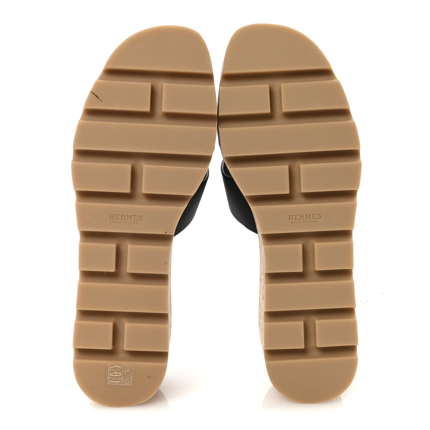 Calfskin Cork Eze 30 Sandals 39 Black