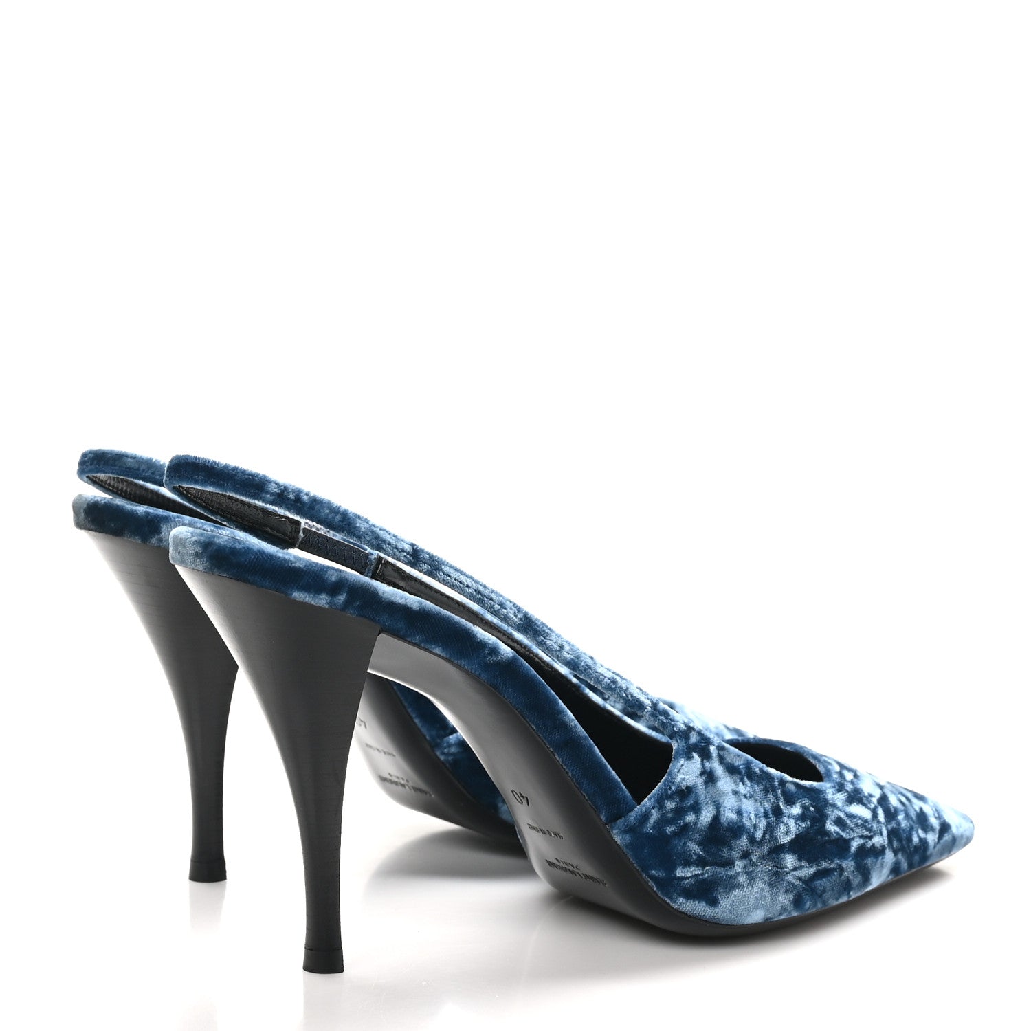 Velluto Mastrop Tom 90 Dream Slingback Pumps 40 Denim
