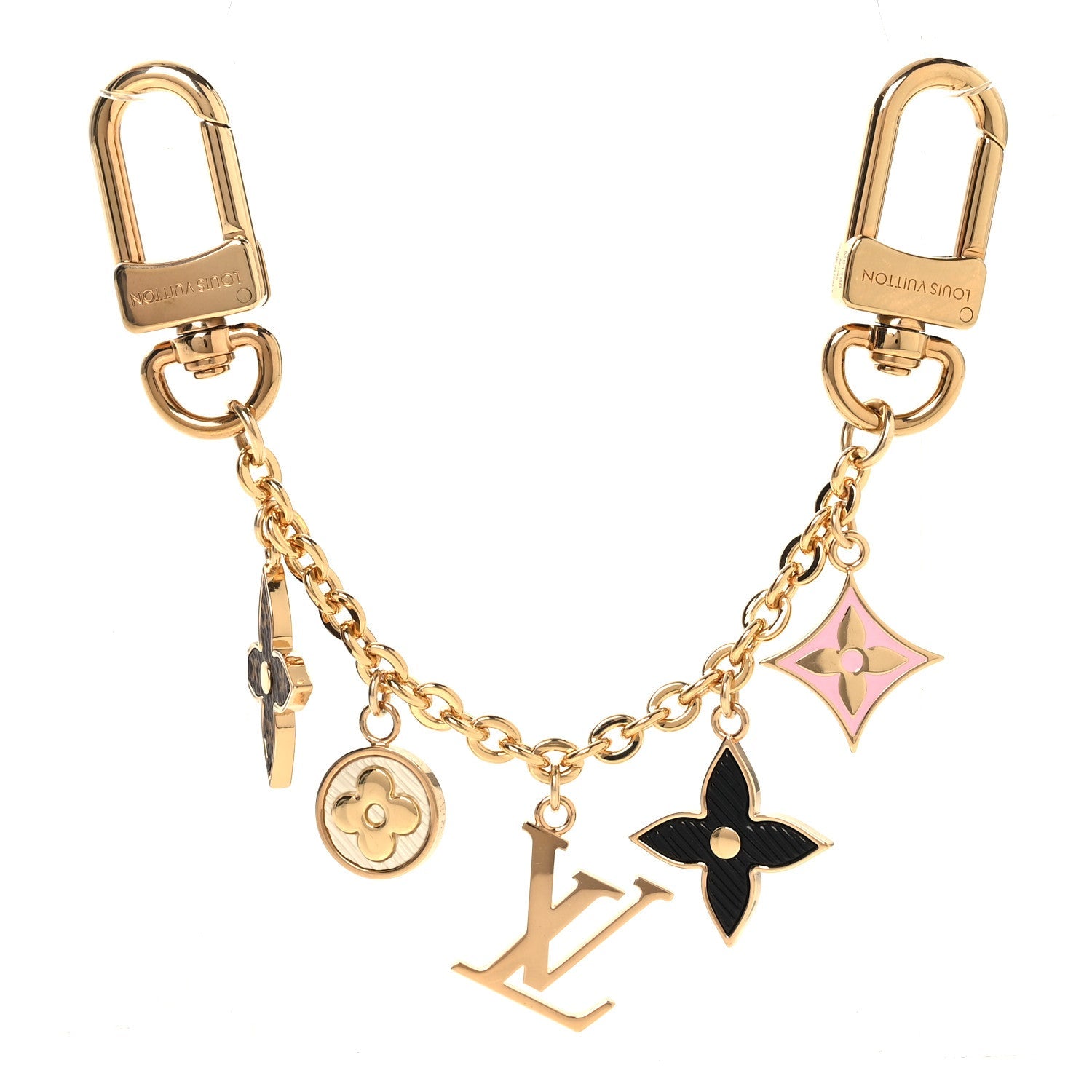 Monogram Spring Street Bag Charm Key Holder Gold