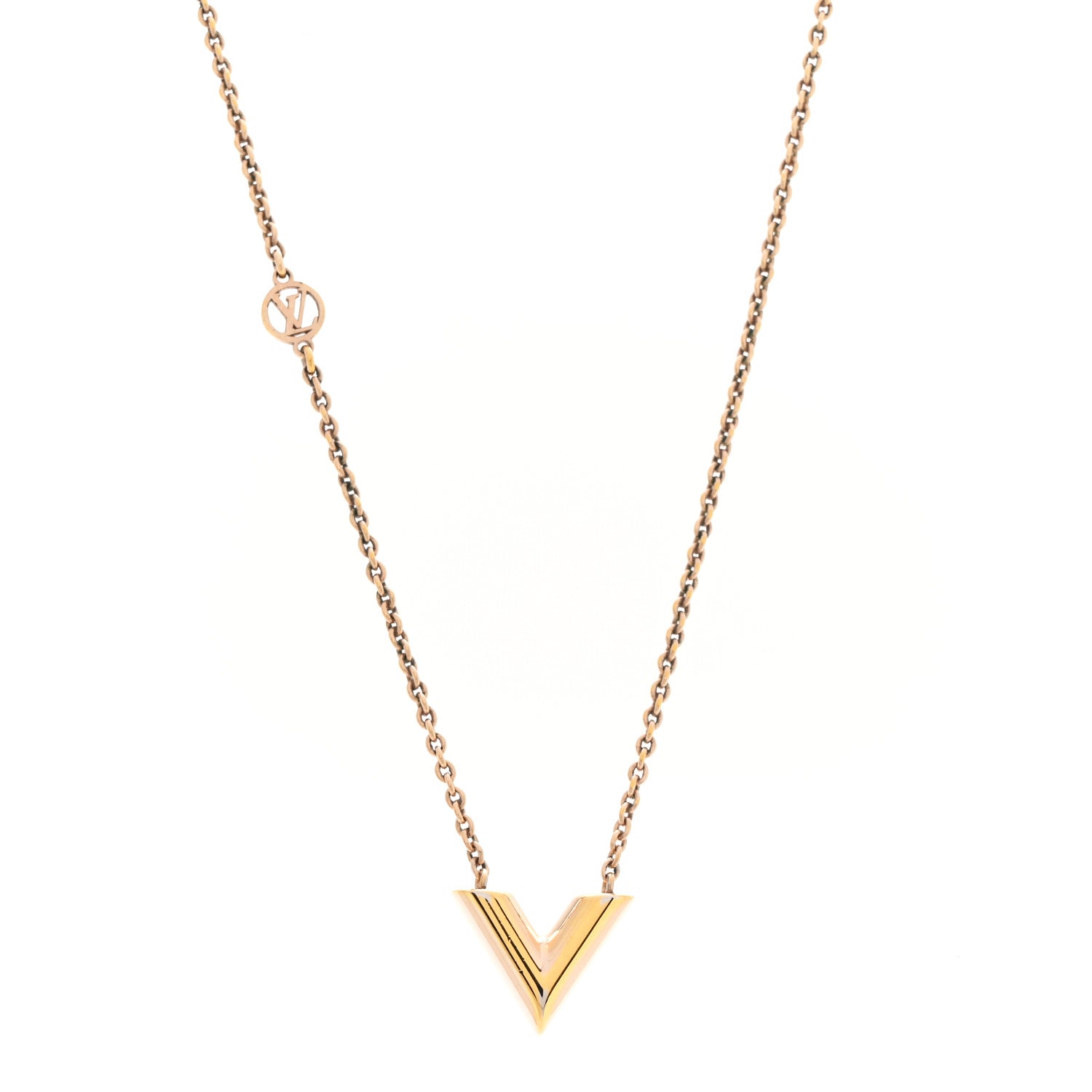 Essential V Necklace Rose Gold