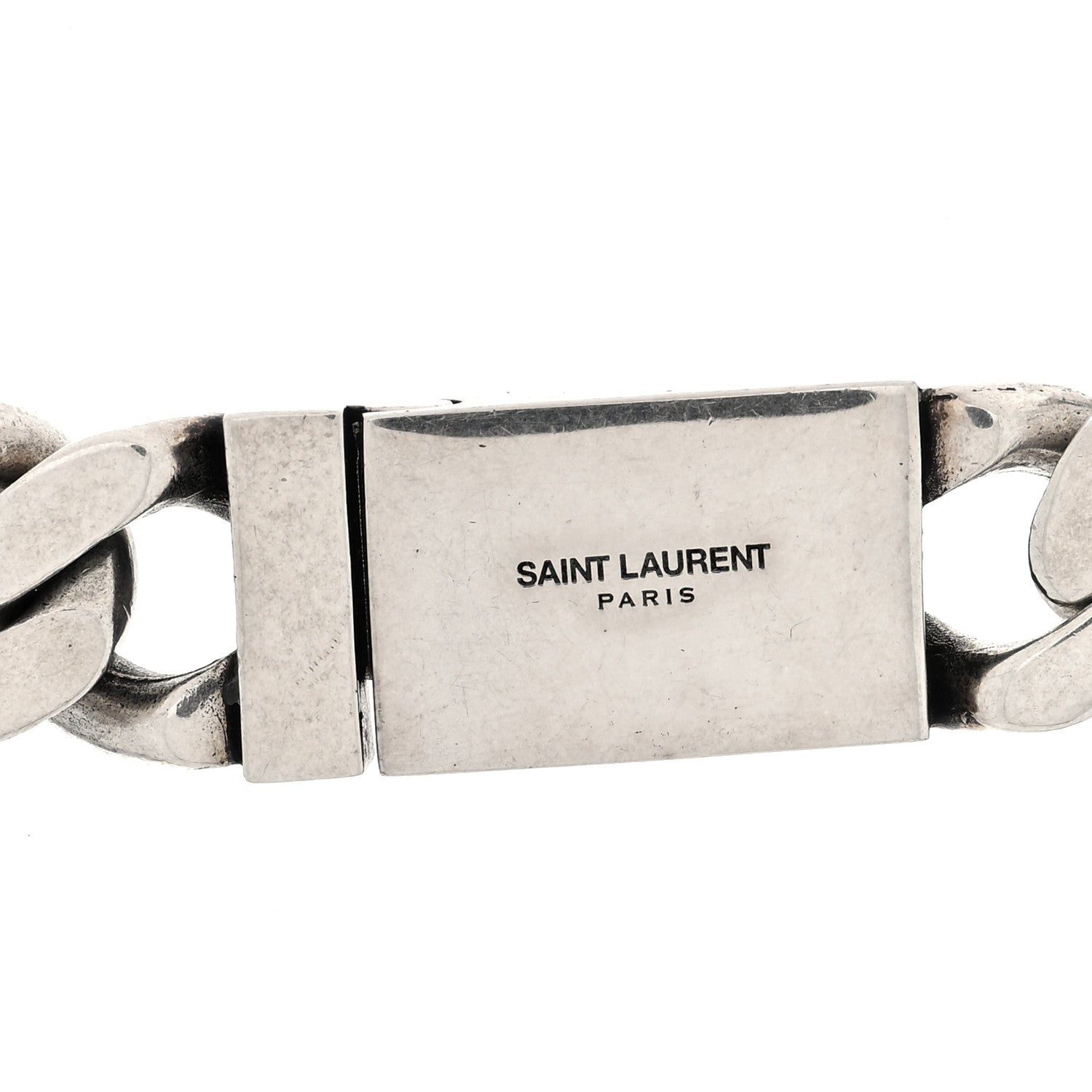 Metal Curb Chain Necklace Oxidized Silver