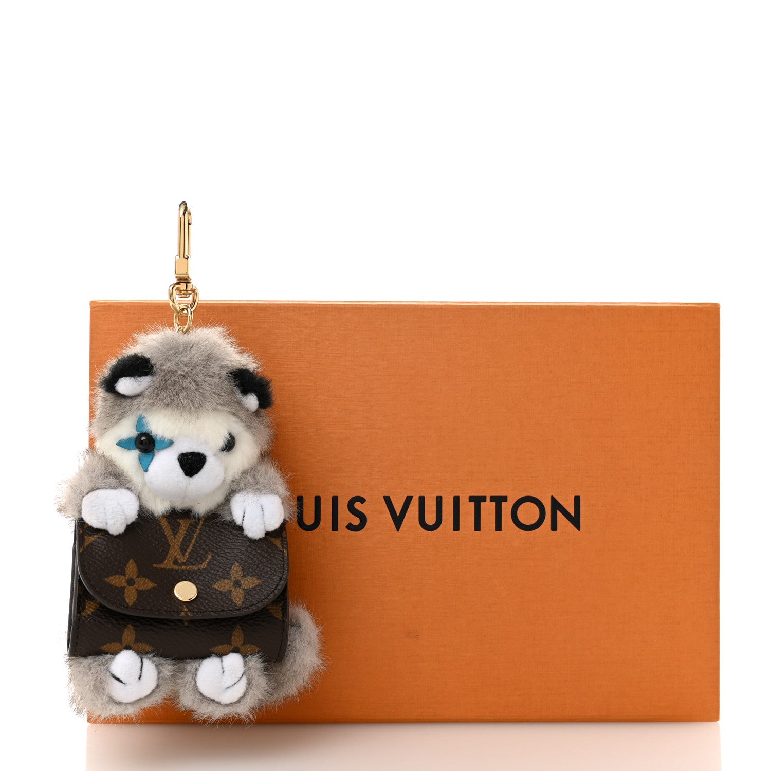 LV Monogram Cute Husky Pouch Earphones Case