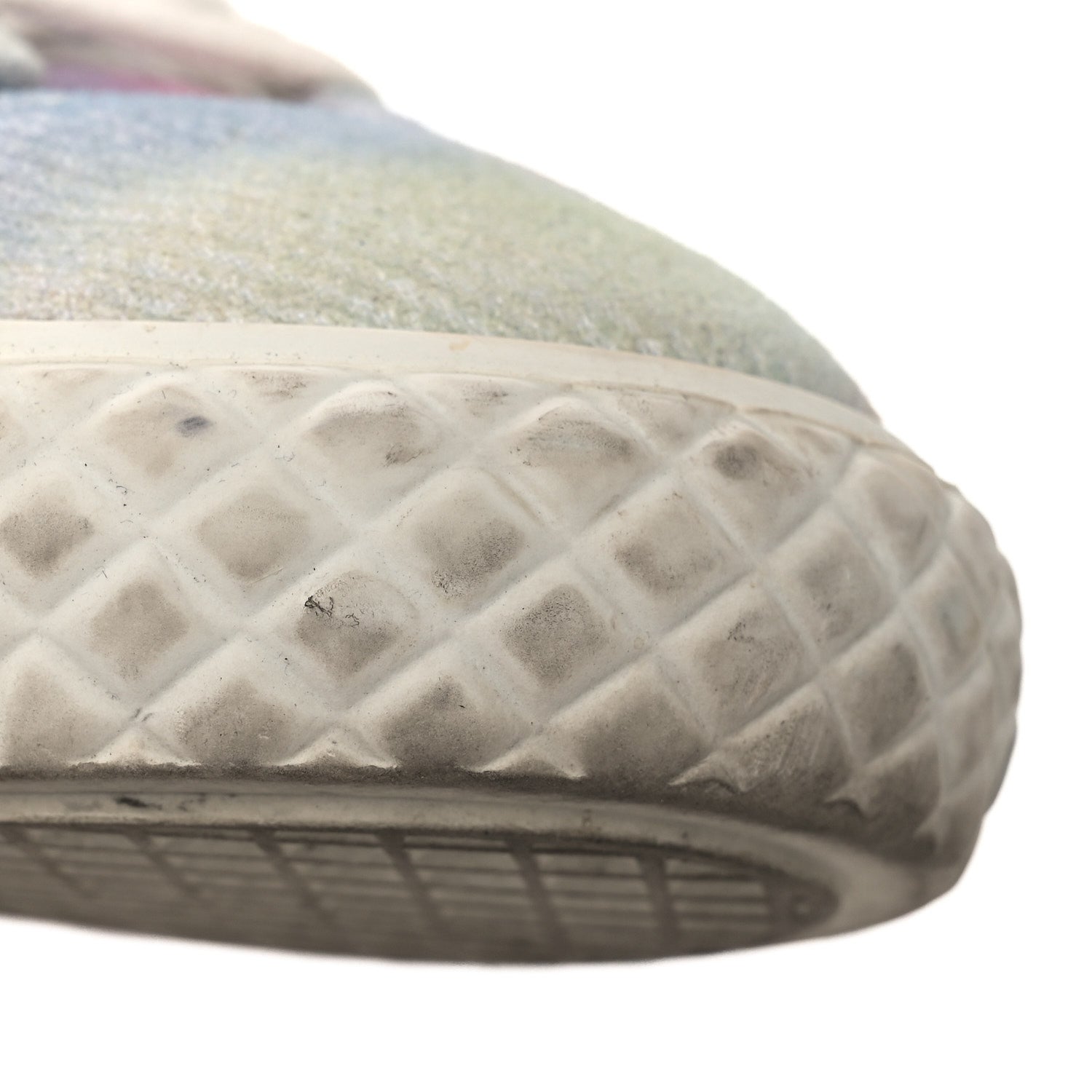 Printed Fabric High Top CC Sneakers 39 Green Pink Blue White