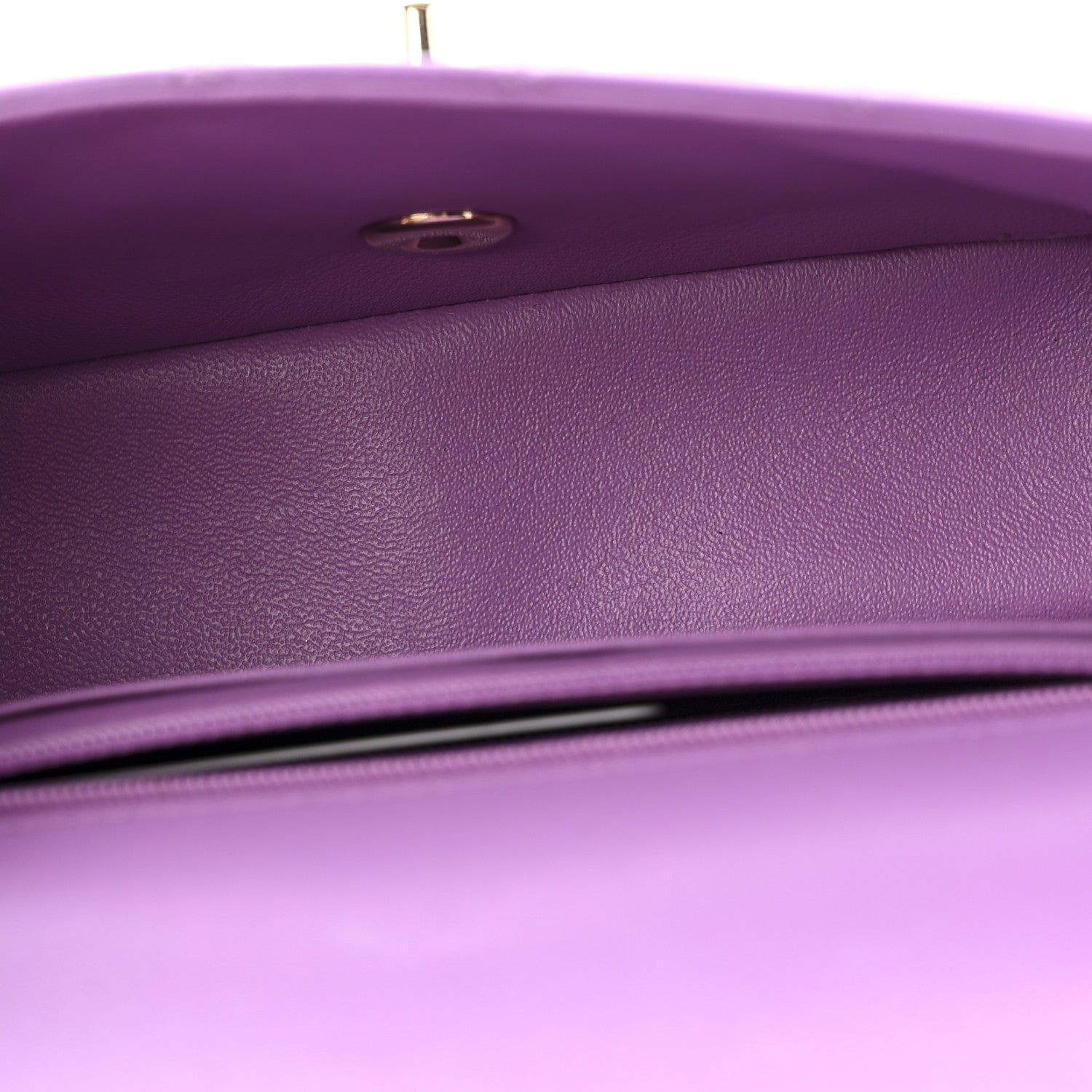 Patent Quilted Mini Rectangular Flap Purple