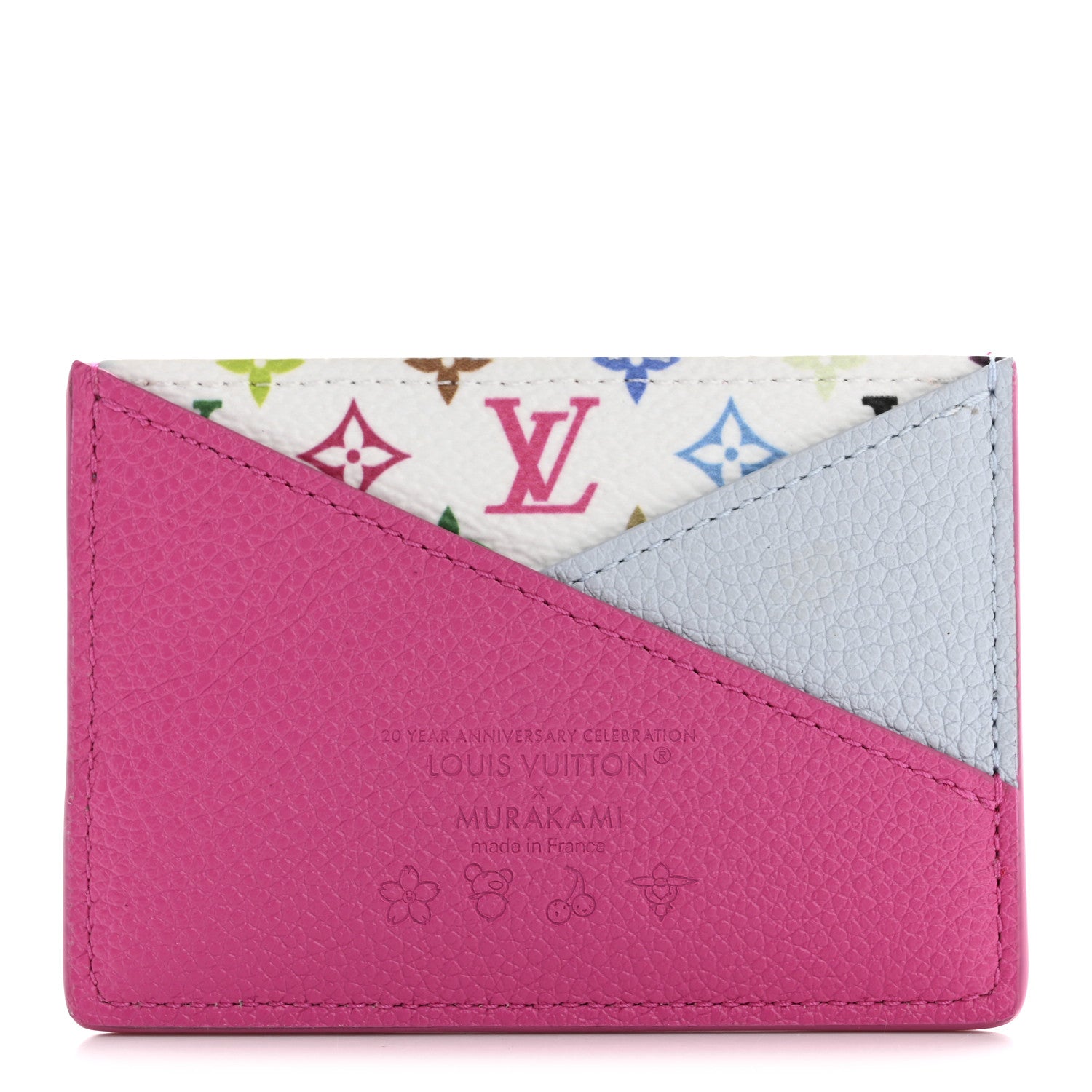 LV X TM Monogram Multicolor Criss-Cross Card Holder Kawaii Pink