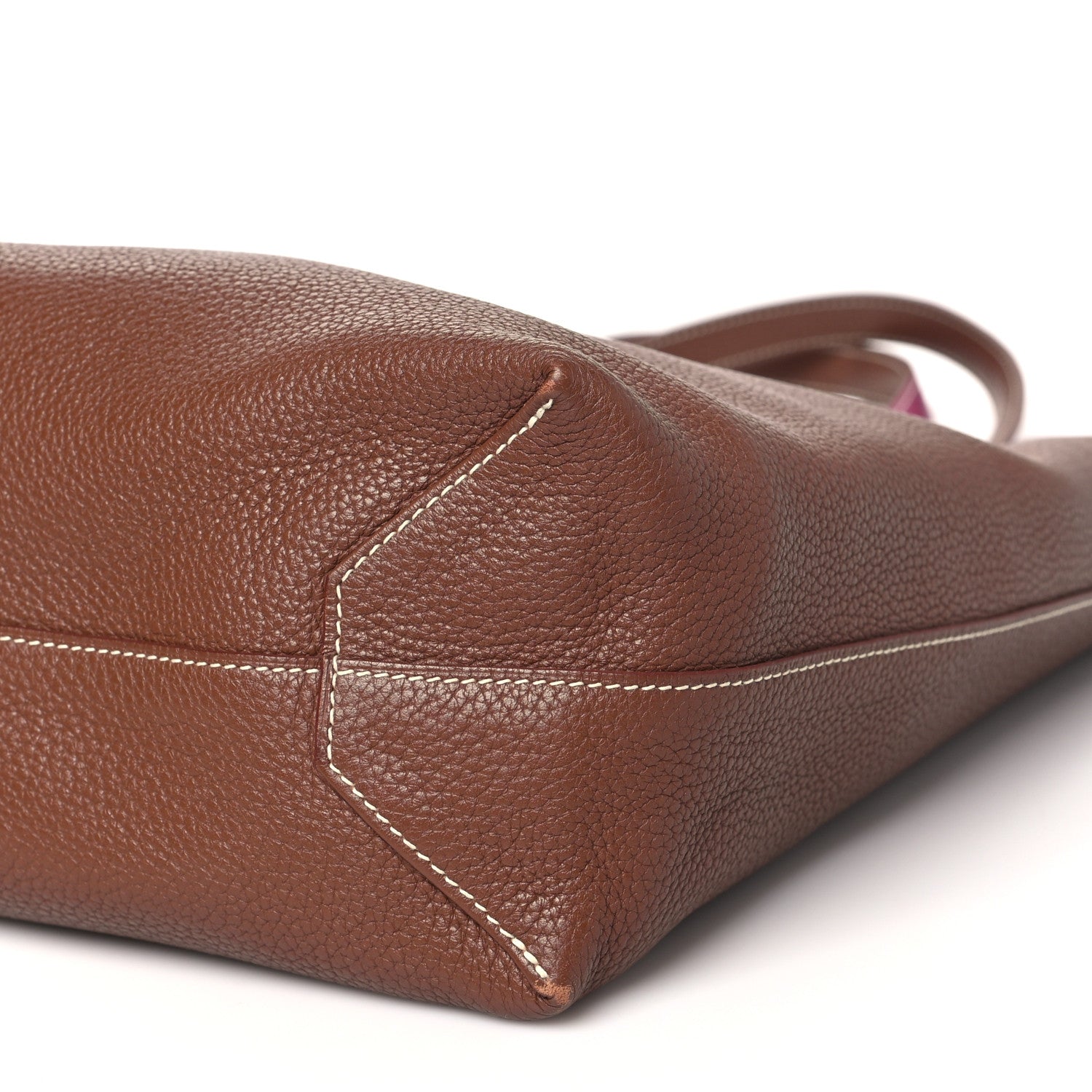 Taurillon Clemence Double Sens 36 Reversible Tote Marron Tosca