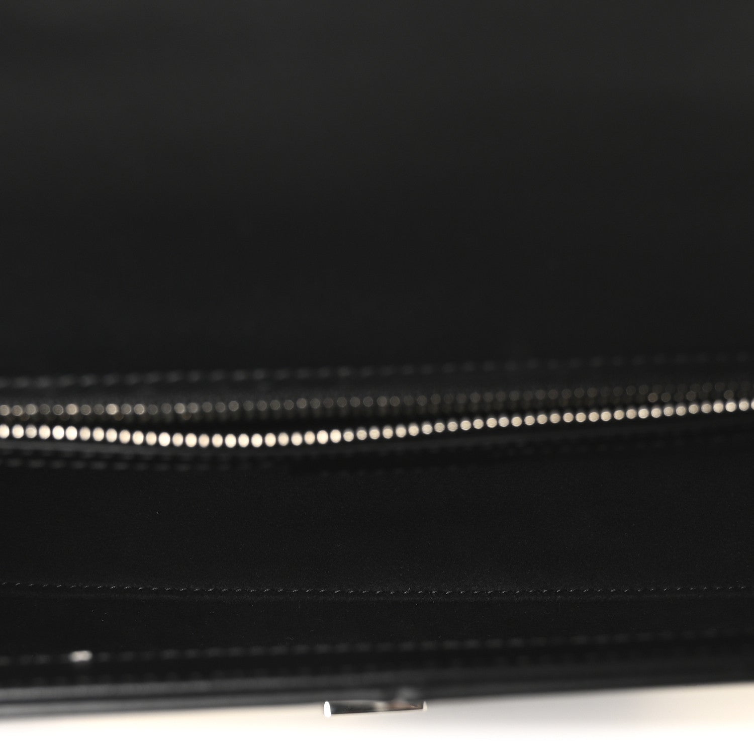 Senna Calfskin Lines Petite GG Top Handle Shoulder Bag Black Mystic White