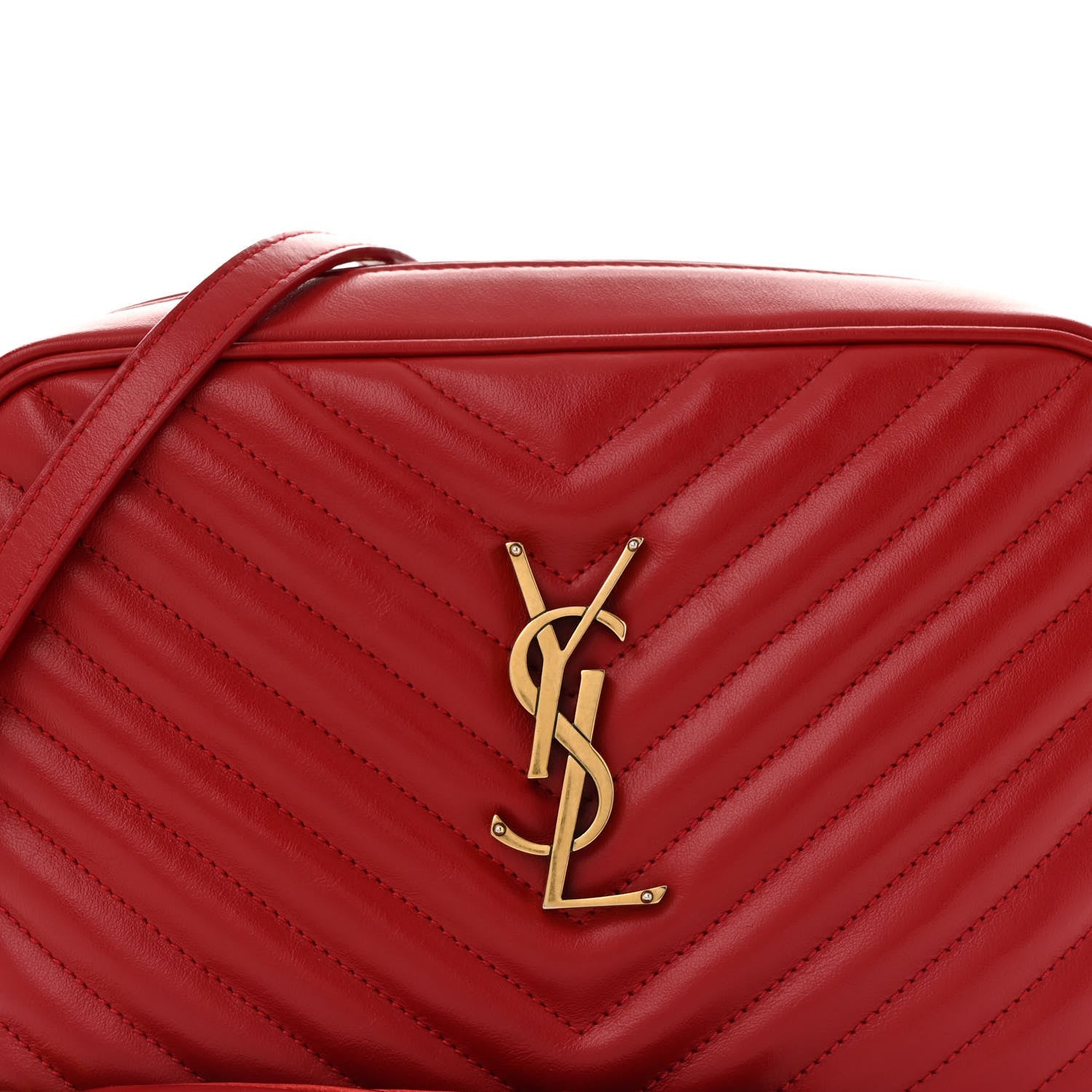 Calfskin Matelasse Monogram Lou Camera Bag Rouge Eros