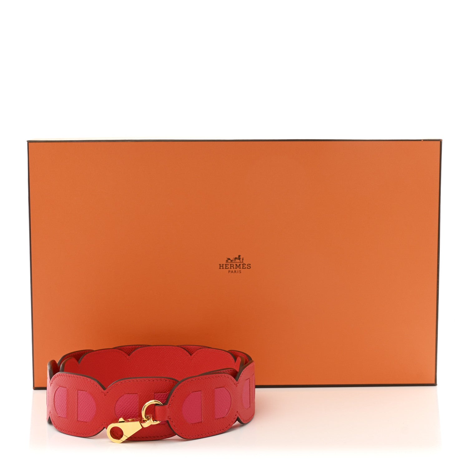 Epsom Petits Maillons Bag Strap Rouge De Coeur Rose Extreme