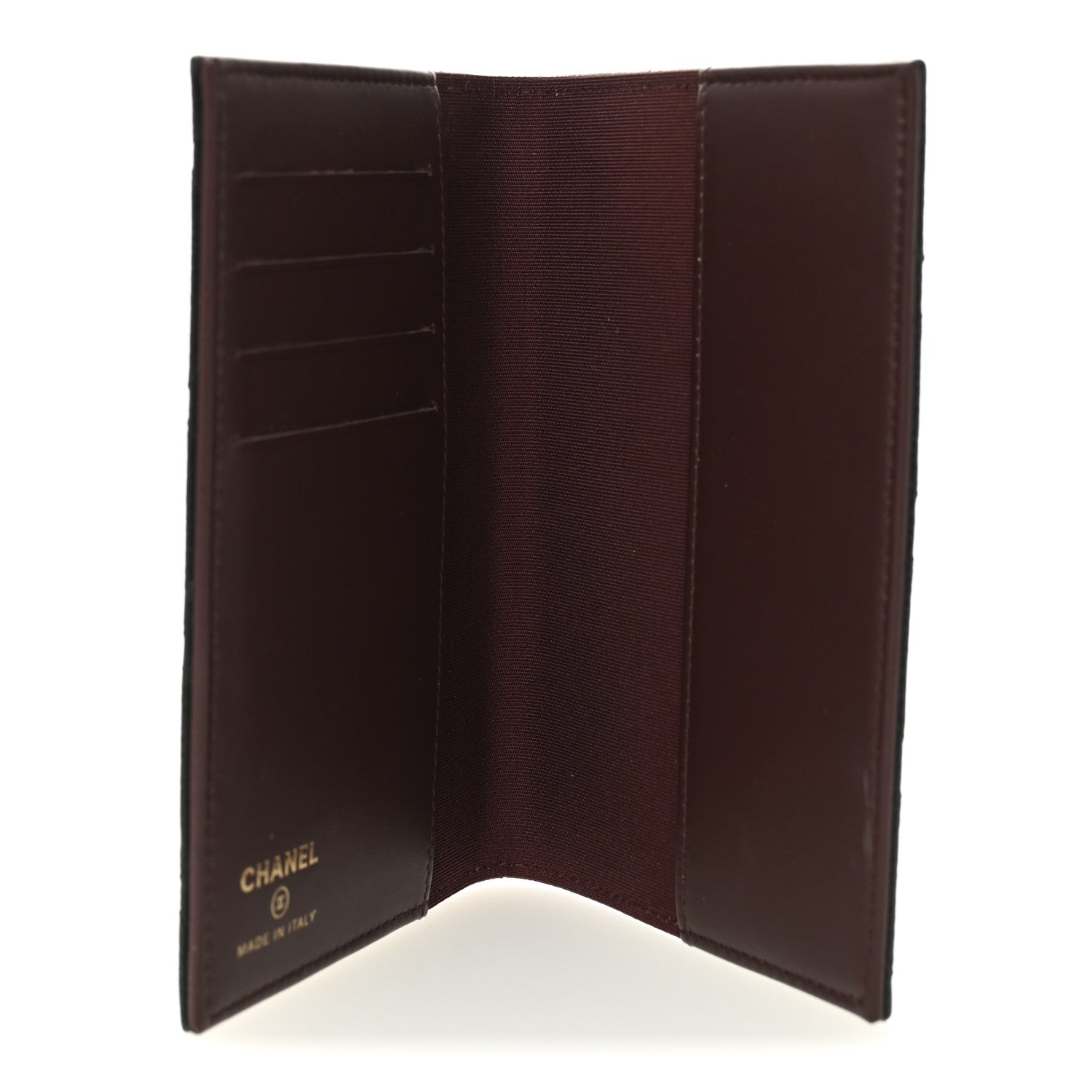 Caviar Quilted Passport Holder Black