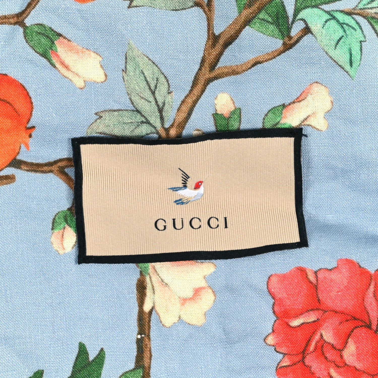 Canvas Tian Print Garment Bag Blue