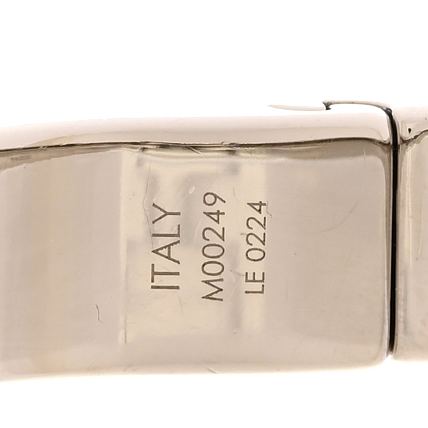 Brass Palladium Plated Nanogram Cuff S Silver