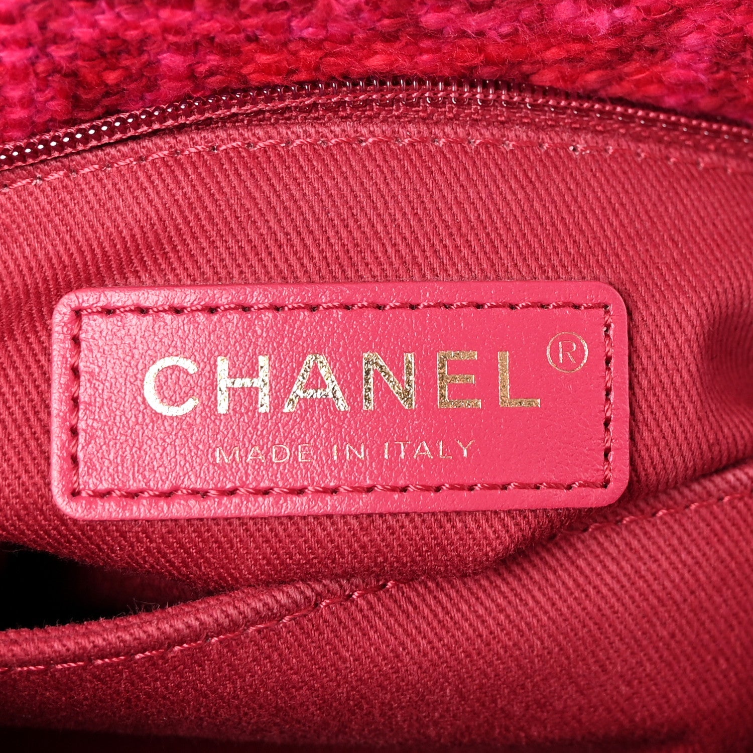 Tweed Mini Coco Handle Flap Fuchsia