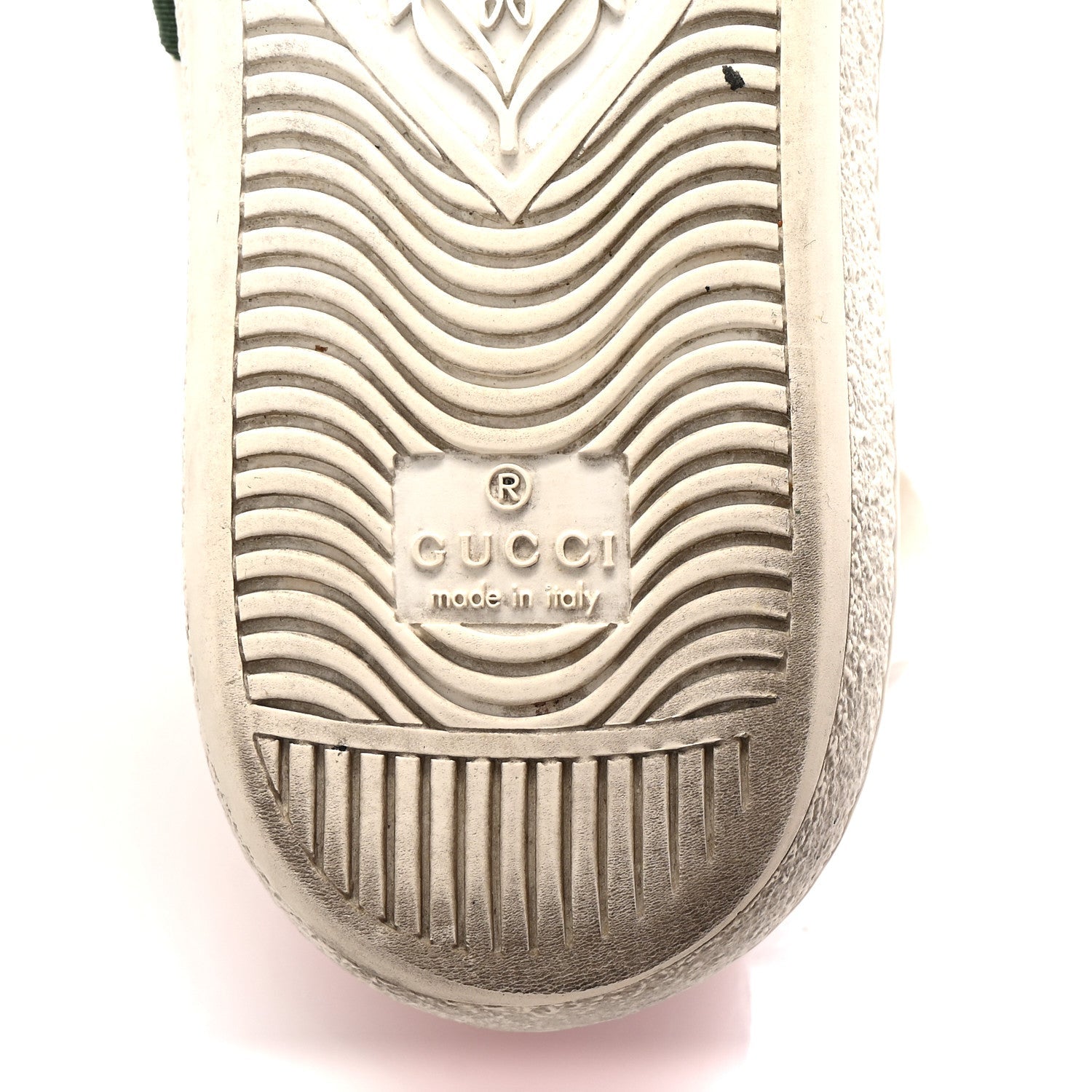 Calfskin Ayers Bee Embroidered Womens Ace Sneakers 37.5 White Green