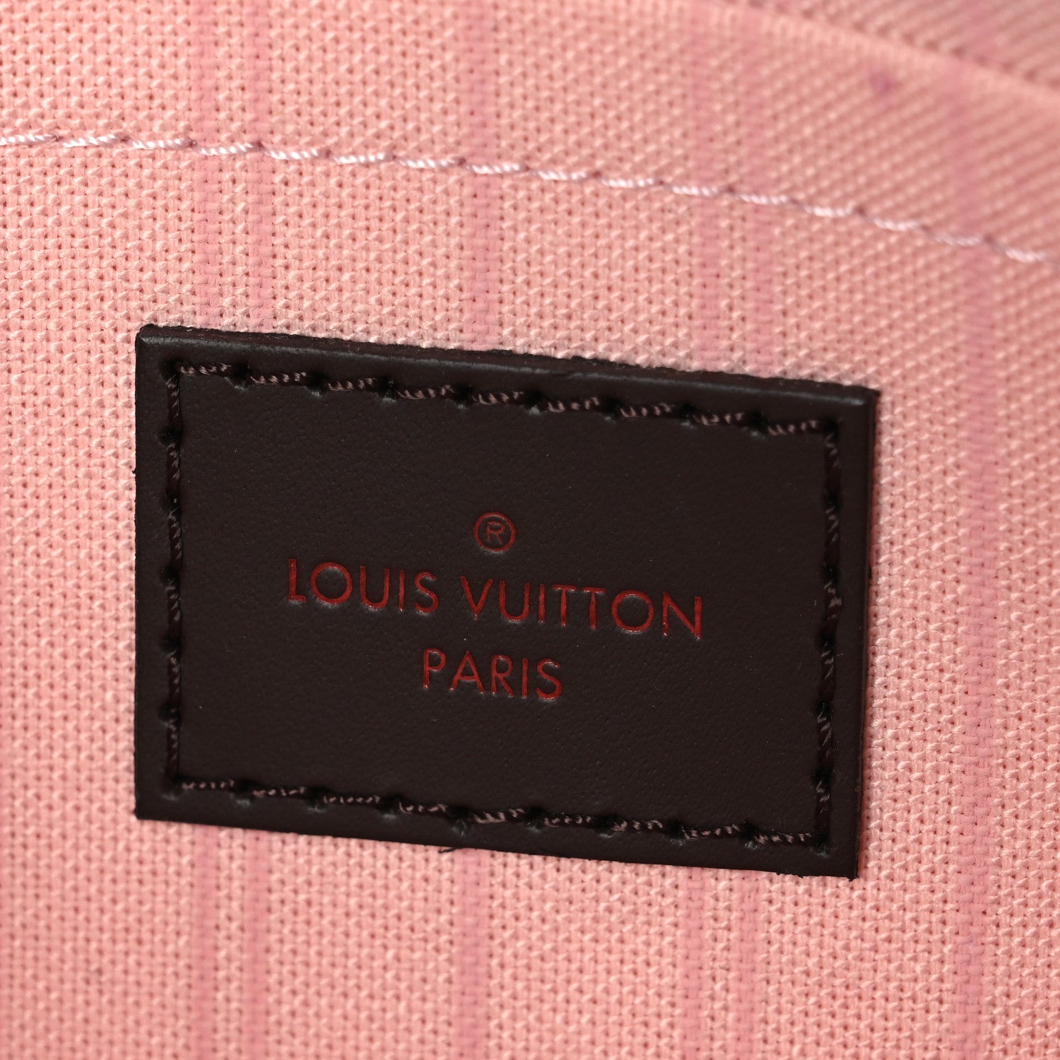 Damier Ebene Neverfull MM GM Pochette Rose Ballerine