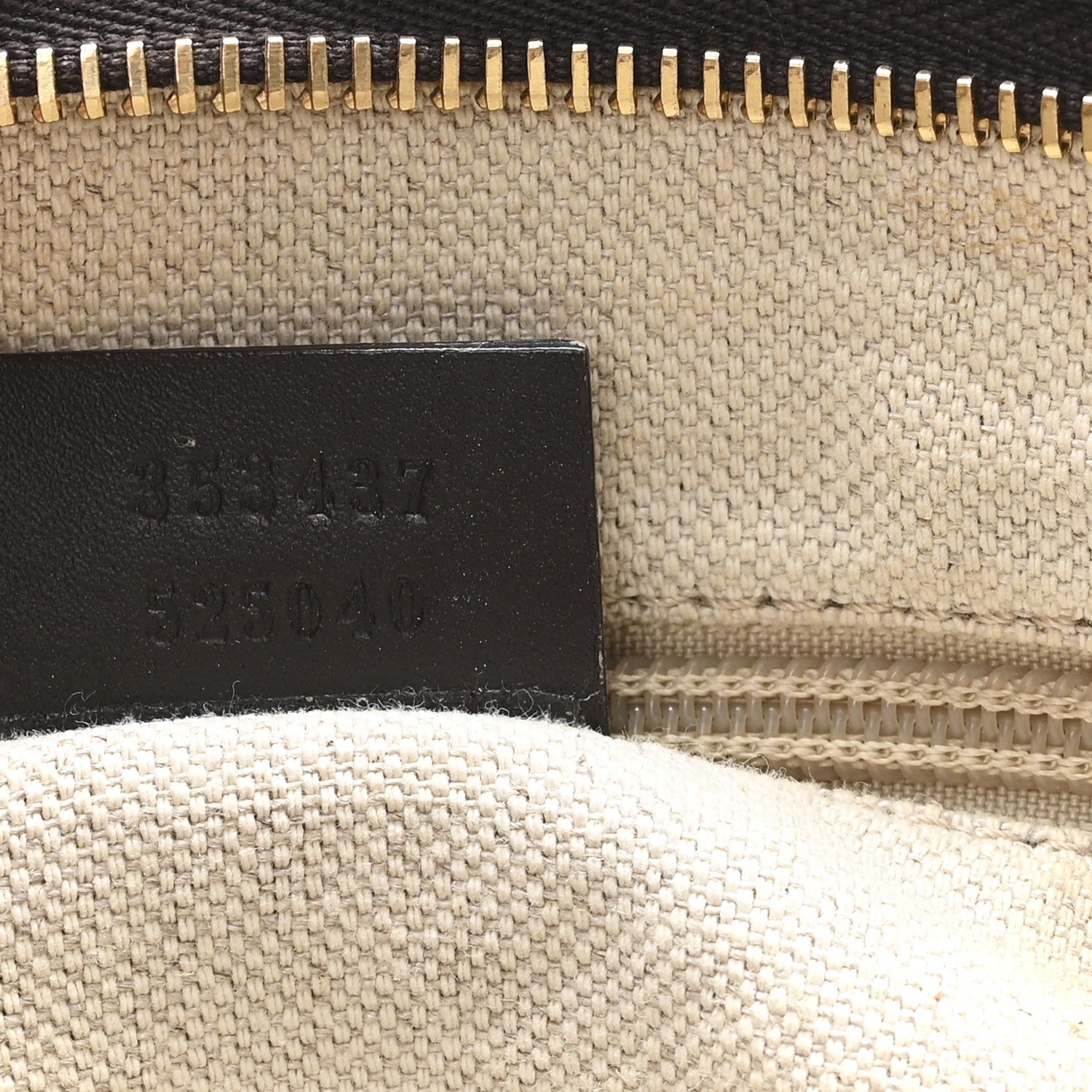 GG Supreme Monogram Medium Zippered Tote Dark Brown