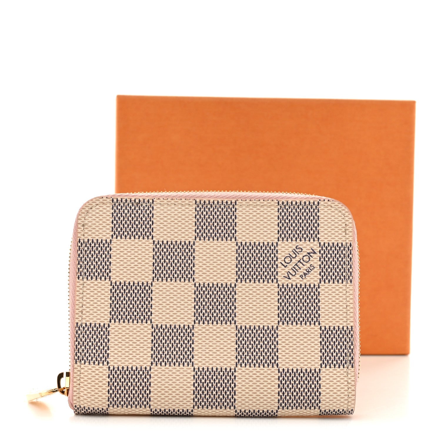Damier Azur Zippy Coin Purse Rose Ballerine