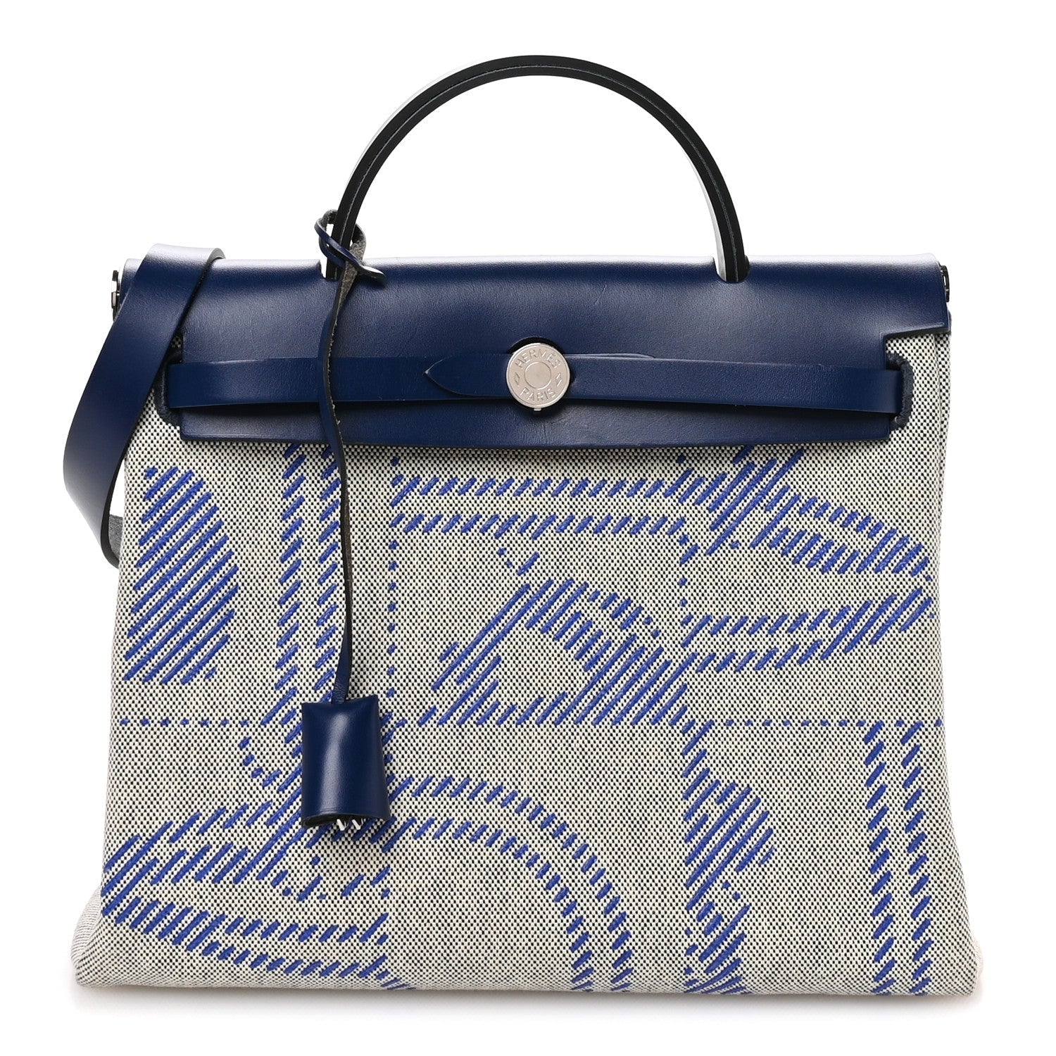 Vache Hunter Toile H Brides de Gala Herbag Zip Retourne 31 PM Bleu De France Ecru Saphir
