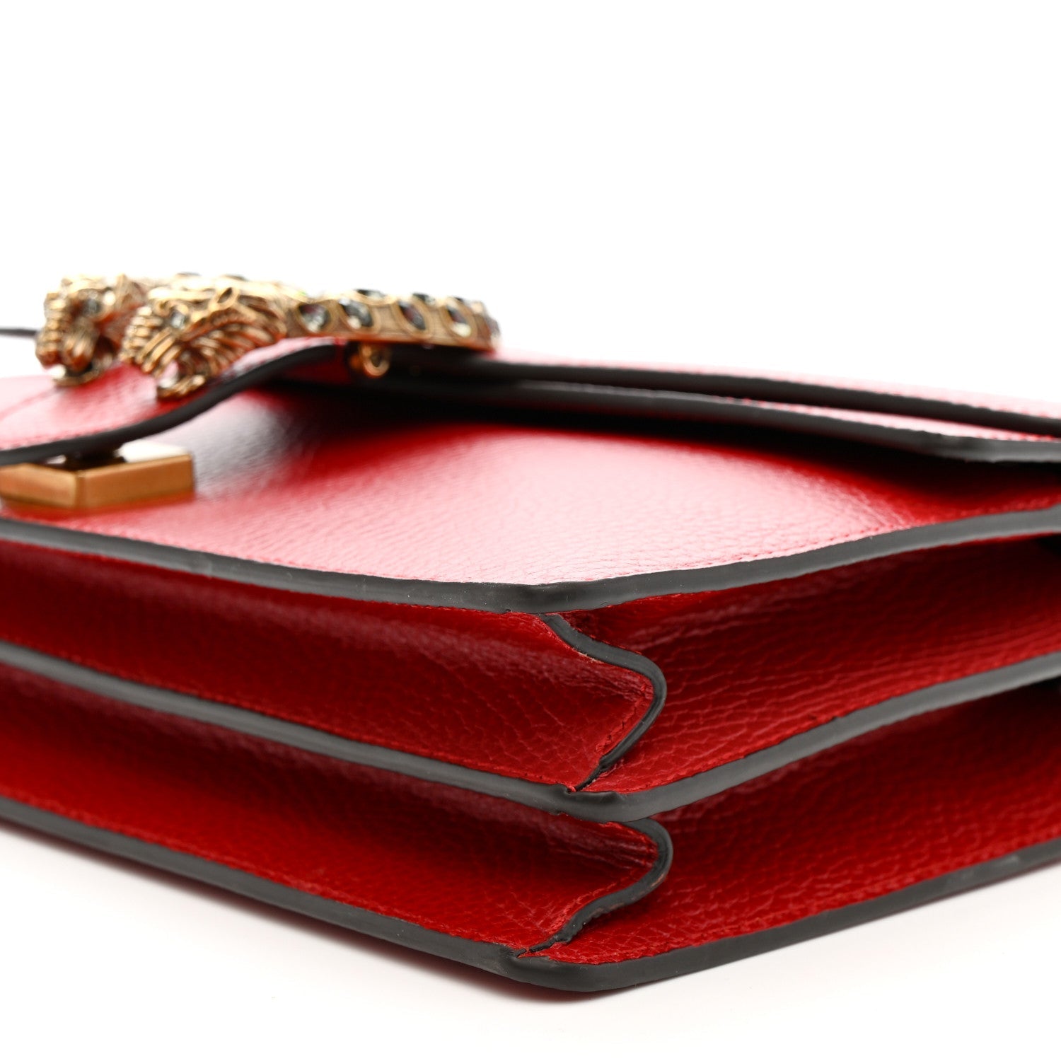 Dollar Calfskin Swarovski Crystal Small Dionysus Shoulder Bag Hibiscus Red