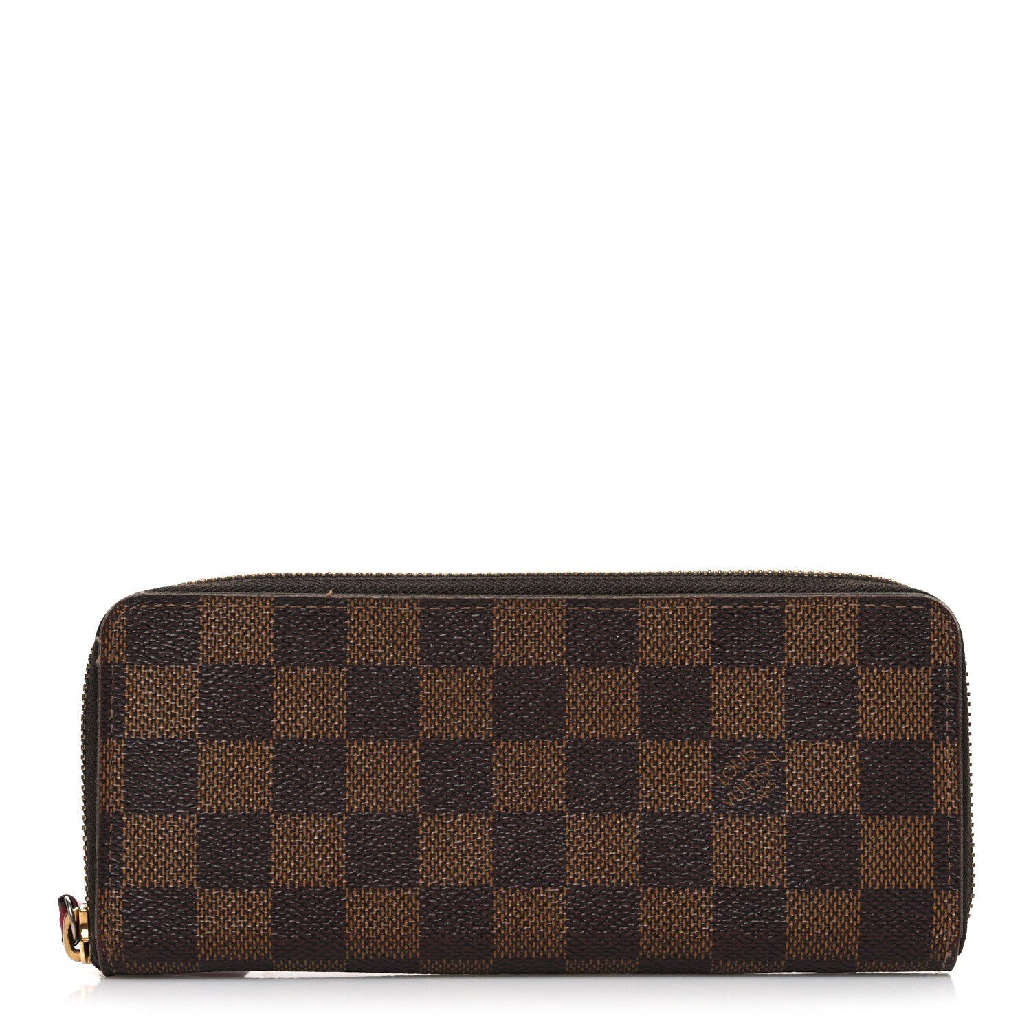 Damier Ebene Clemence Wallet Cherry