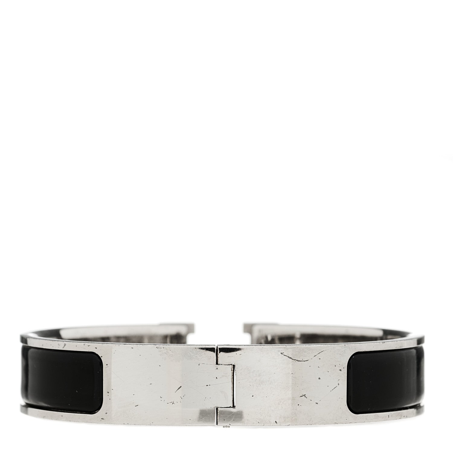 Enamel Narrow Clic Clac H Bracelet PM Black