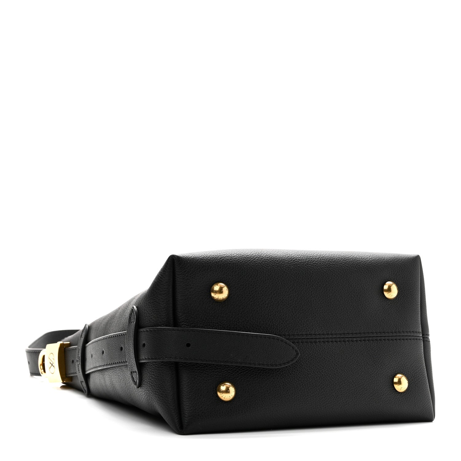 Grained Calfskin Low Key Hobo PM Black