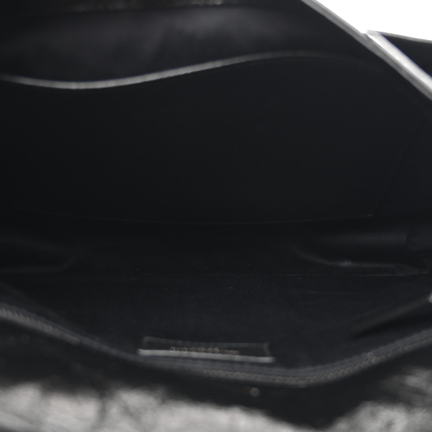 Crinkled Calfskin Matelasse Monogram Medium Niki Chain Satchel Black