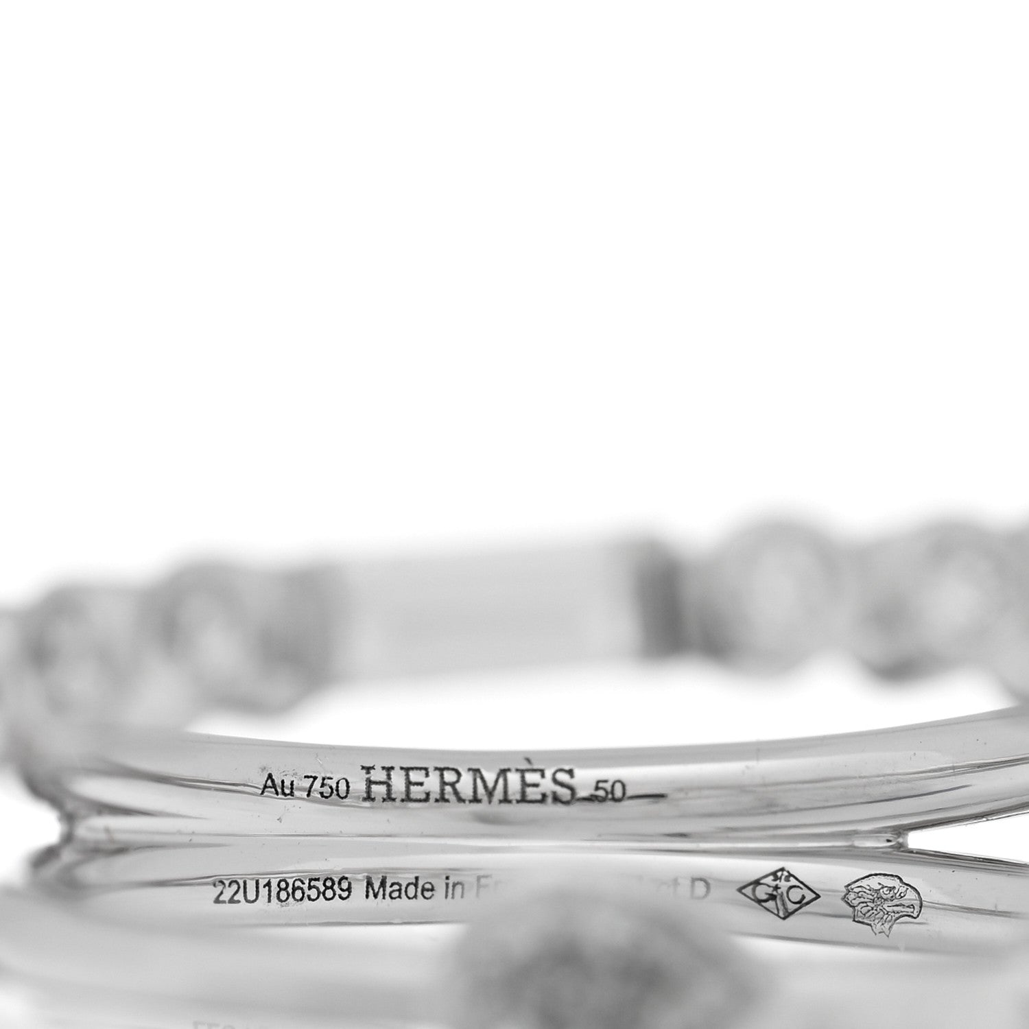 18K White Gold Diamond Chaine D'Ancre Fancy Chaos Ring 50 5.25