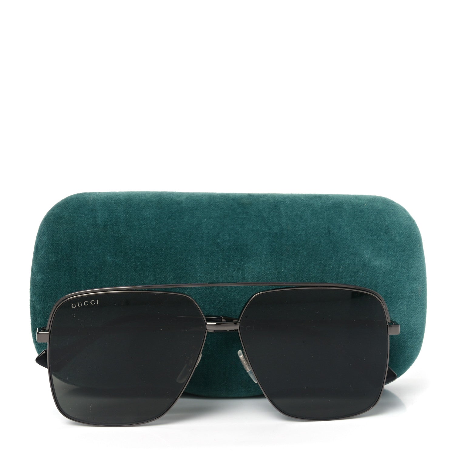 Metal Web Square Aviator Sunglasses GG1099SA Black