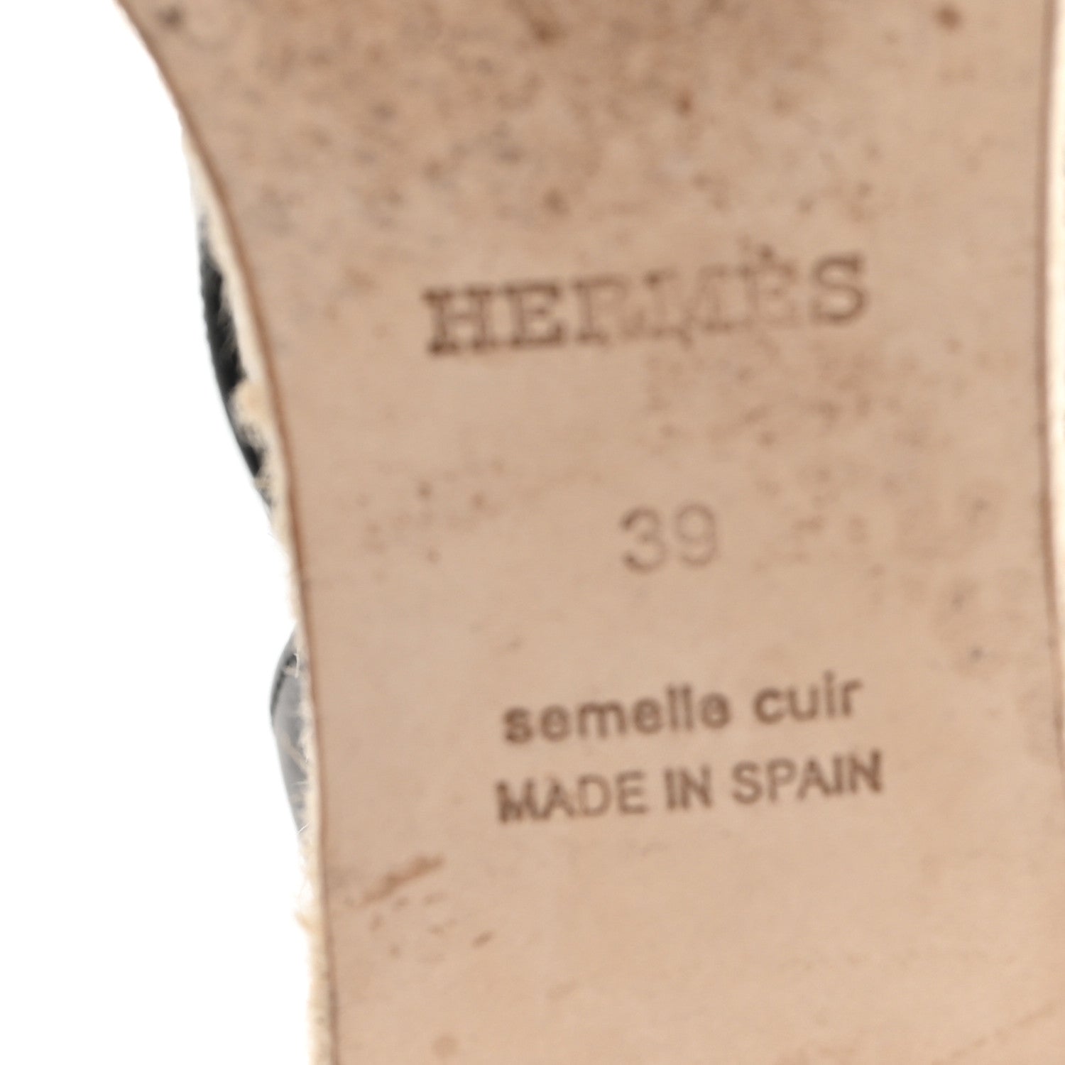 Goatskin Elda Espadrille Wedge Sandals 39 Black