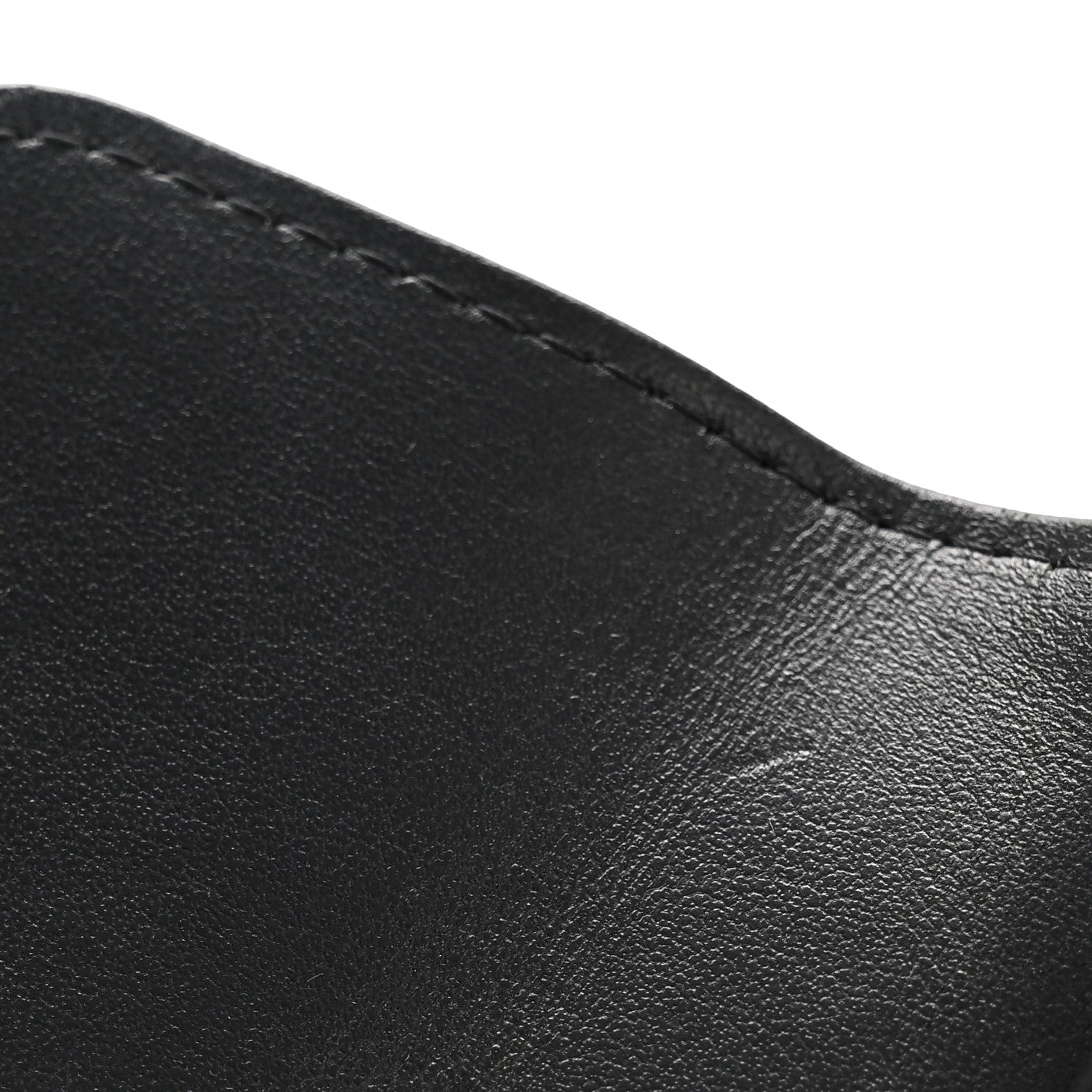 Calfskin Quilted Perfect Fit Coin Purse With Chain Black